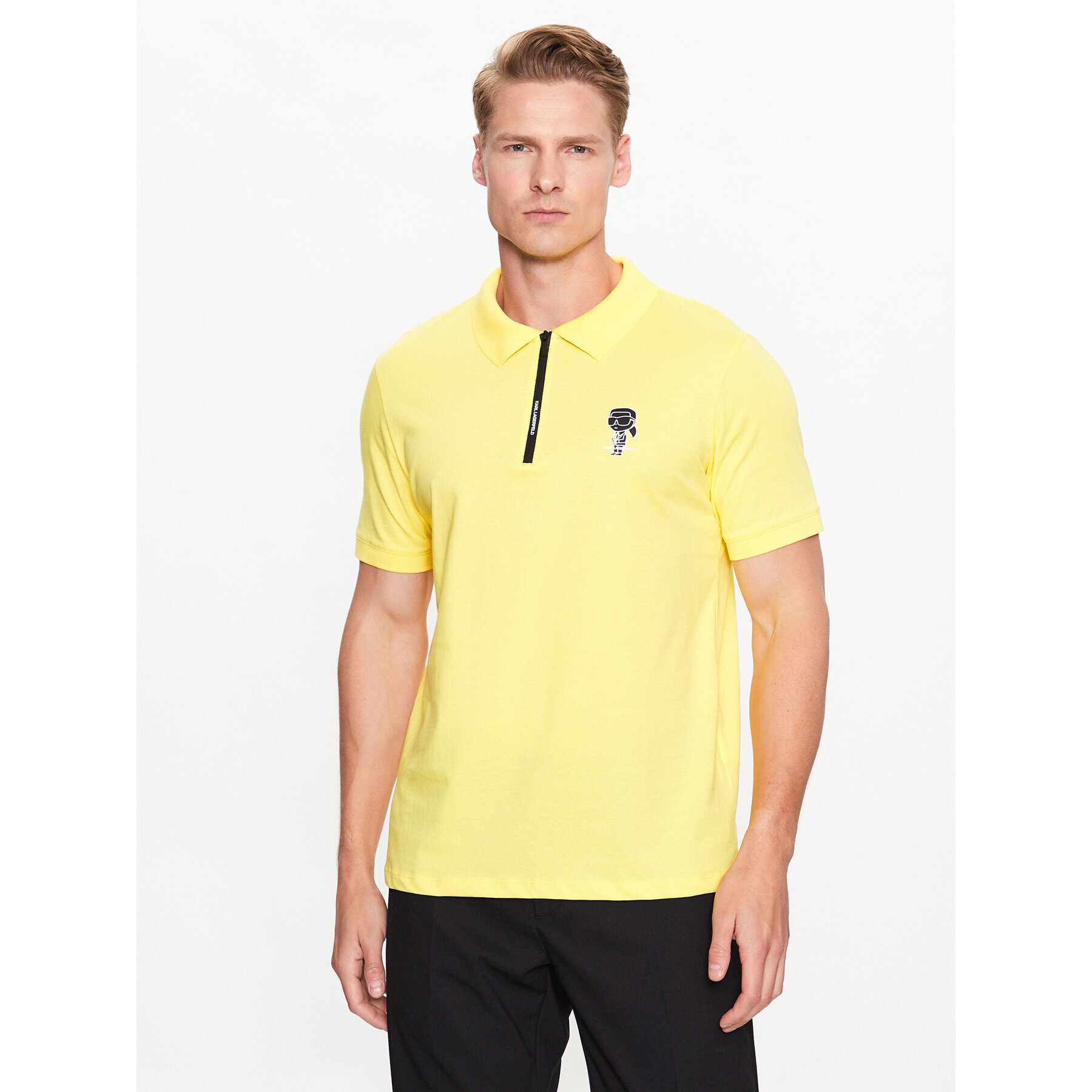 KARL LAGERFELD Polo majica 745025 532224 Rumena Regular Fit - Pepit.si