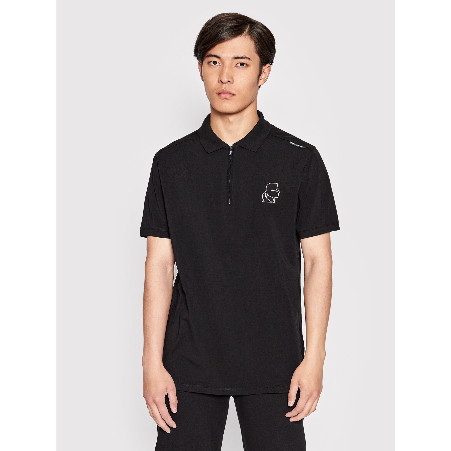 KARL LAGERFELD Polo majica 745027 521221 Črna Regular Fit - Pepit.si