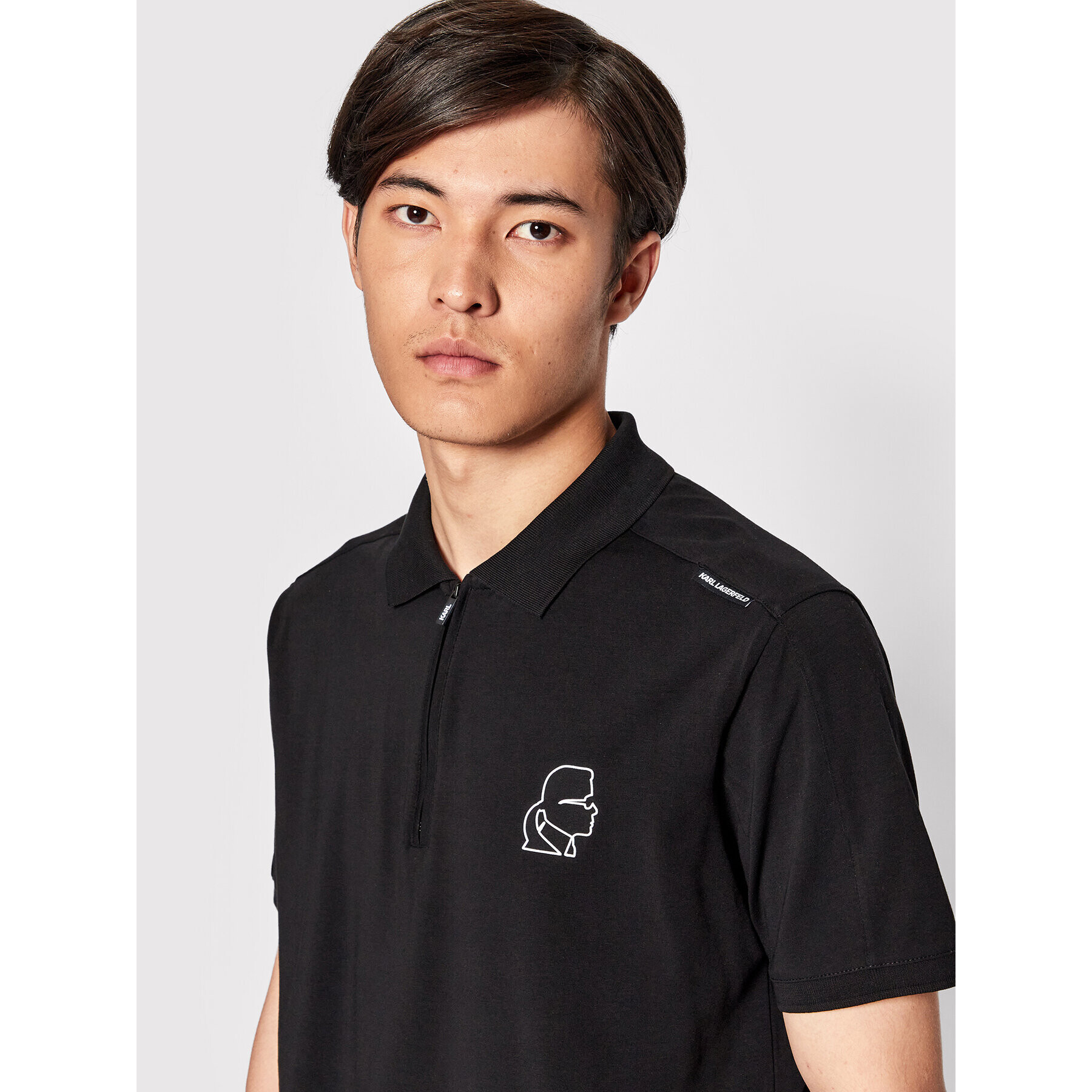 KARL LAGERFELD Polo majica 745027 521221 Črna Regular Fit - Pepit.si