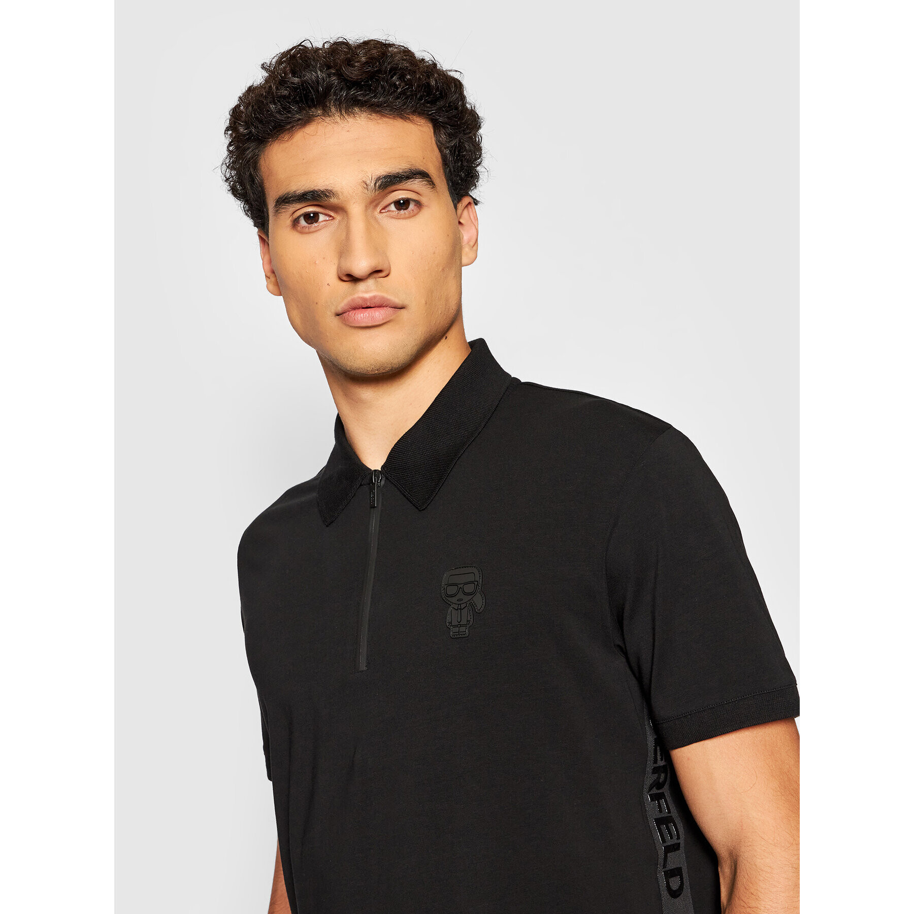 KARL LAGERFELD Polo majica 745032 512221 Črna Regular Fit - Pepit.si