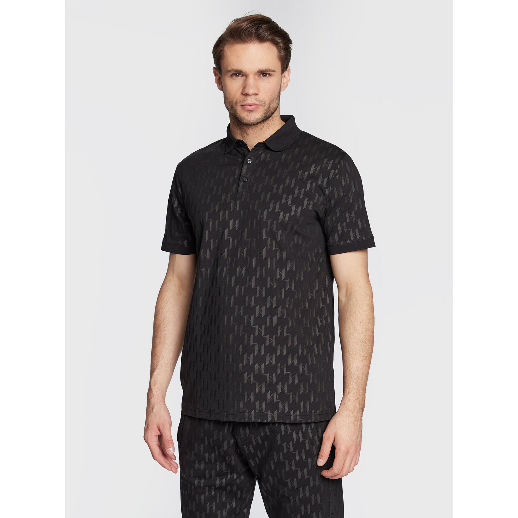 KARL LAGERFELD Polo majica 745070 524251 Črna Regular Fit - Pepit.si