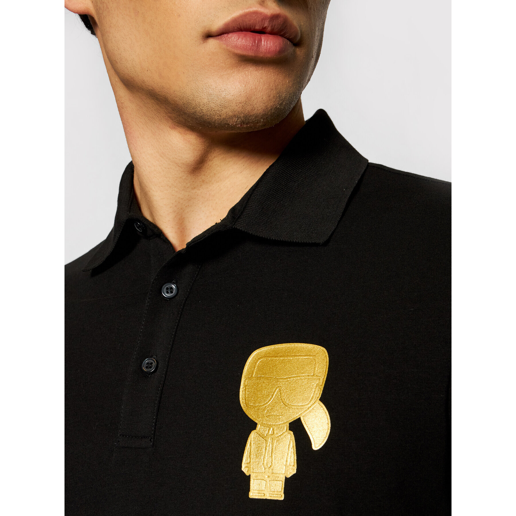 KARL LAGERFELD Polo majica 745080 511221 Črna Regular Fit - Pepit.si