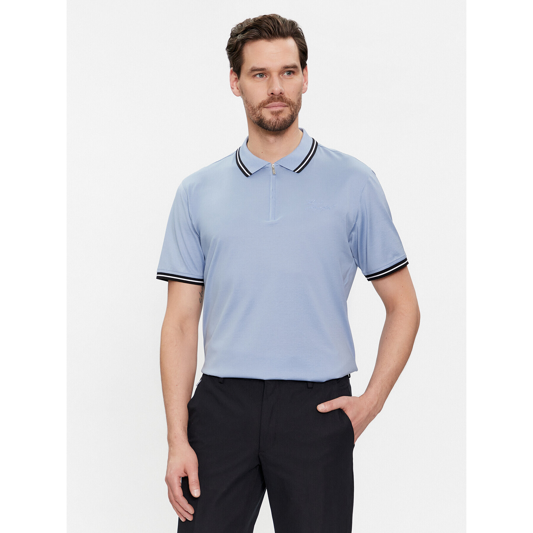 KARL LAGERFELD Polo majica 745080 541200 Mornarsko modra Regular Fit - Pepit.si