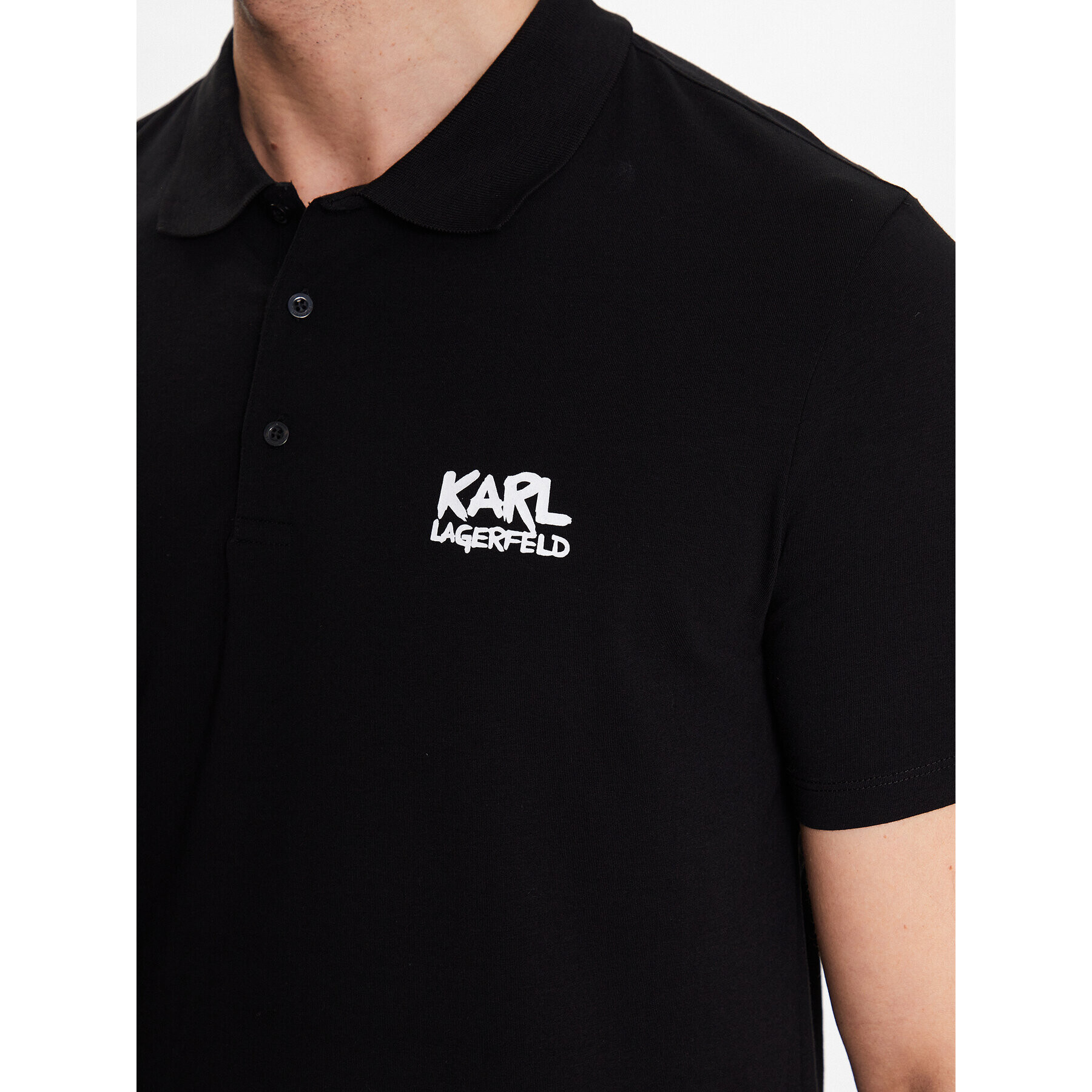 KARL LAGERFELD Polo majica 745082 531221 Črna Regular Fit - Pepit.si