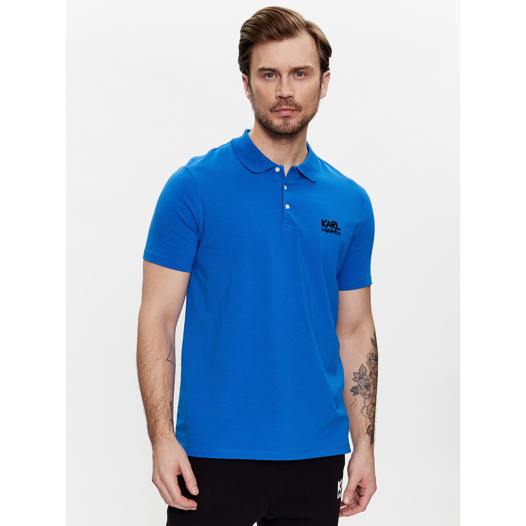 KARL LAGERFELD Polo majica 745082 531221 Modra Regular Fit - Pepit.si