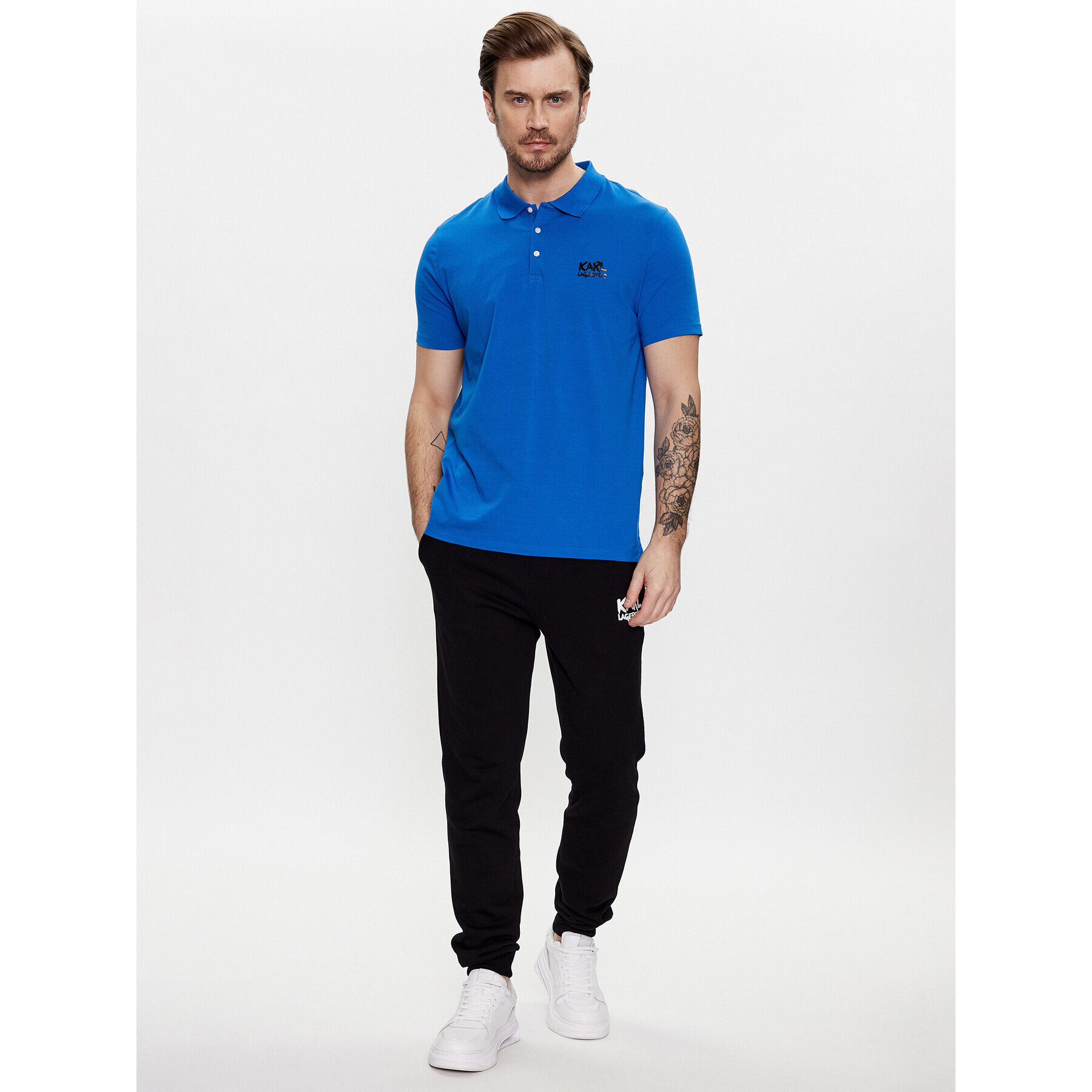 KARL LAGERFELD Polo majica 745082 531221 Modra Regular Fit - Pepit.si