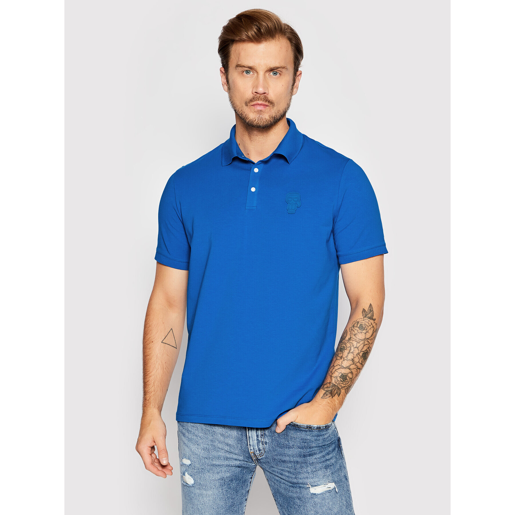 KARL LAGERFELD Polo majica 745400 523221 Modra Regular Fit - Pepit.si