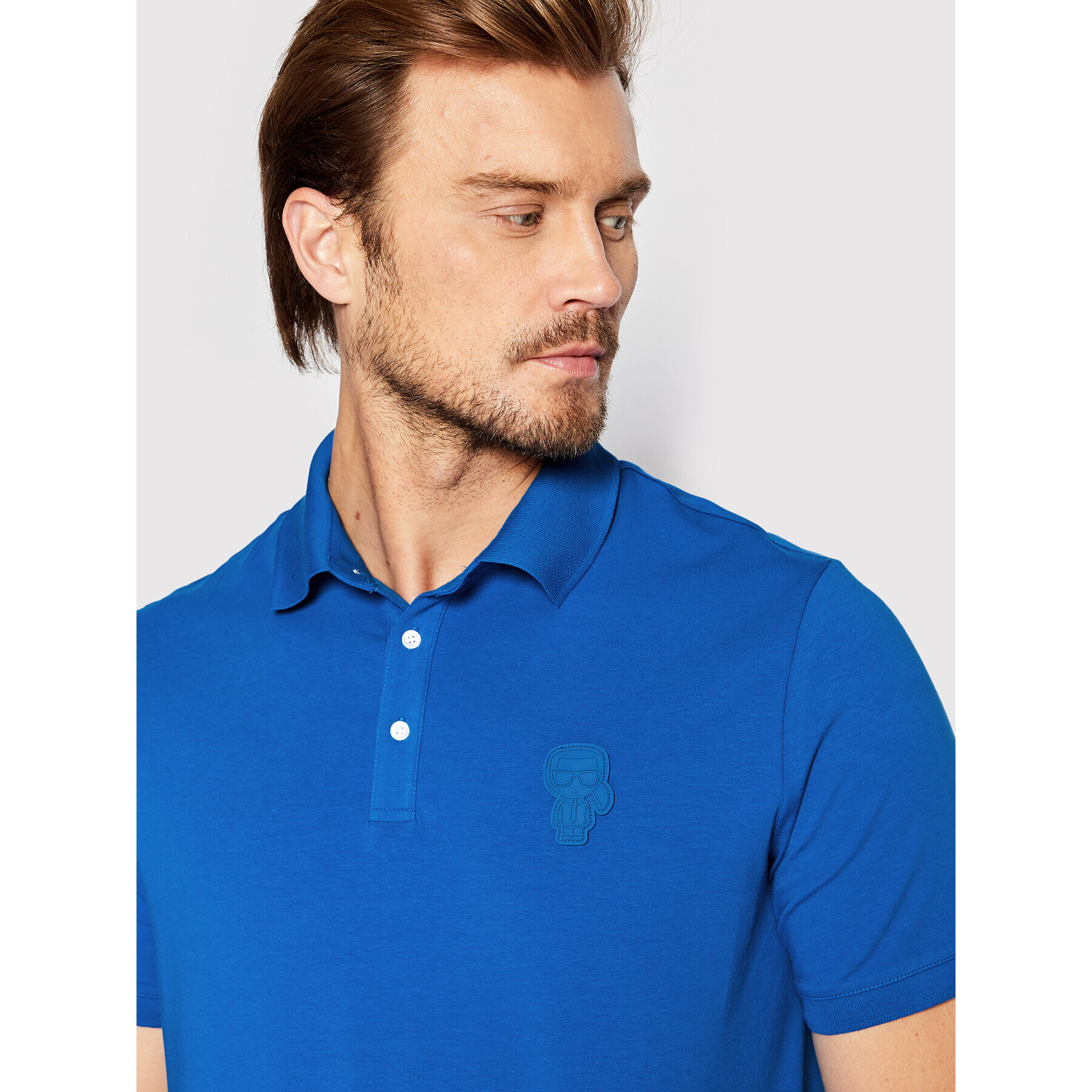 KARL LAGERFELD Polo majica 745400 523221 Modra Regular Fit - Pepit.si