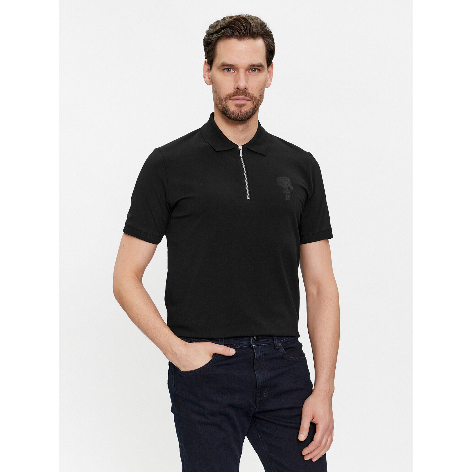 KARL LAGERFELD Polo majica 745400 541221 Črna Regular Fit - Pepit.si