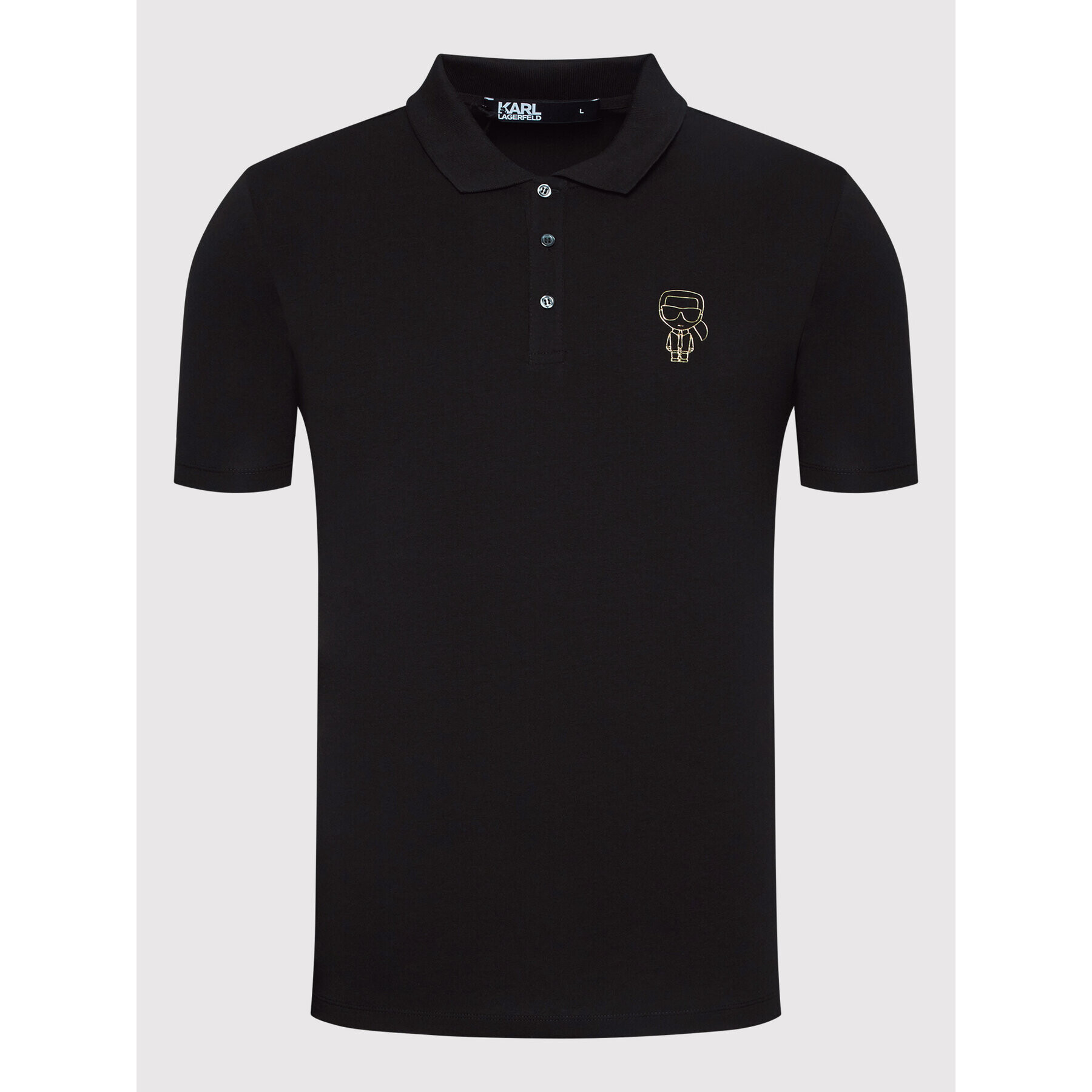 KARL LAGERFELD Polo majica 745401 521221 Črna Regular Fit - Pepit.si