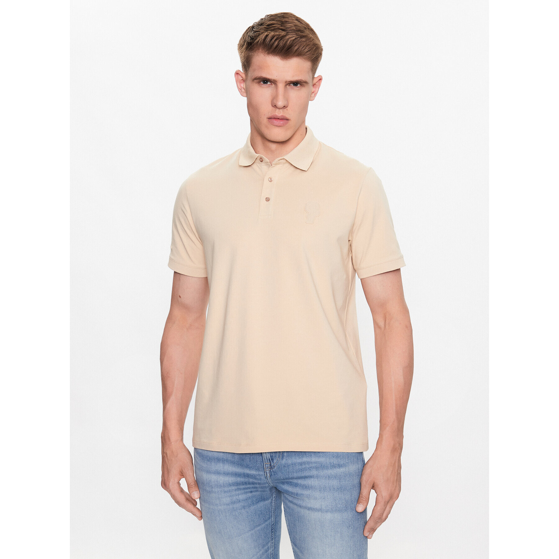 KARL LAGERFELD Polo majica 745401 533221 Bež Regular Fit - Pepit.si