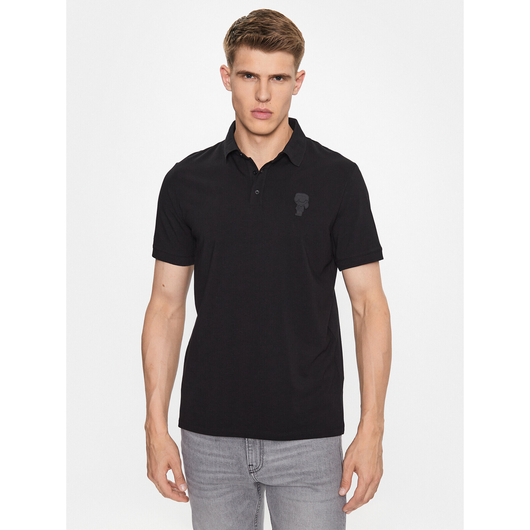 KARL LAGERFELD Polo majica 745401 533221 Črna Regular Fit - Pepit.si