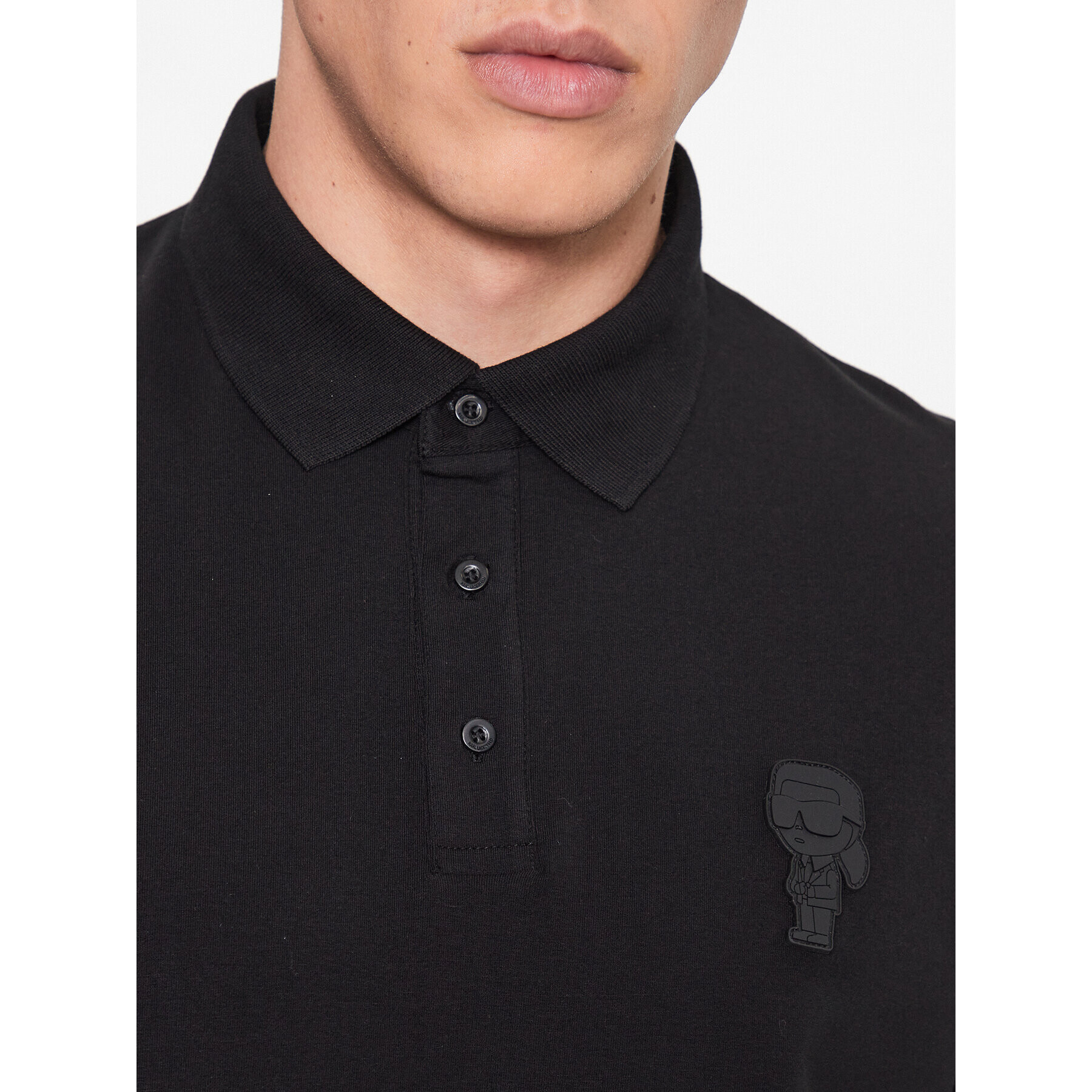 KARL LAGERFELD Polo majica 745401 533221 Črna Regular Fit - Pepit.si