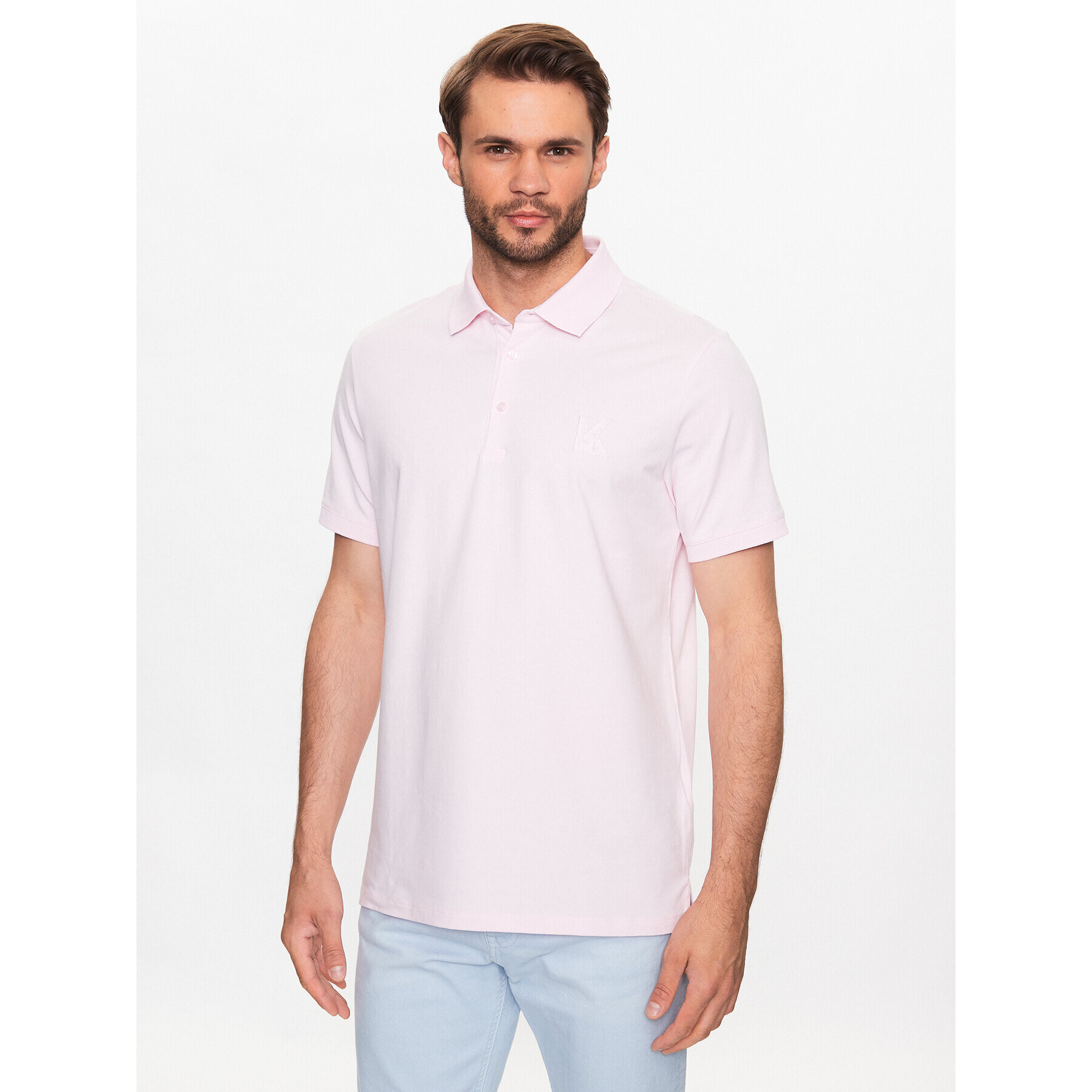 KARL LAGERFELD Polo majica 745890 532221 Roza Regular Fit - Pepit.si