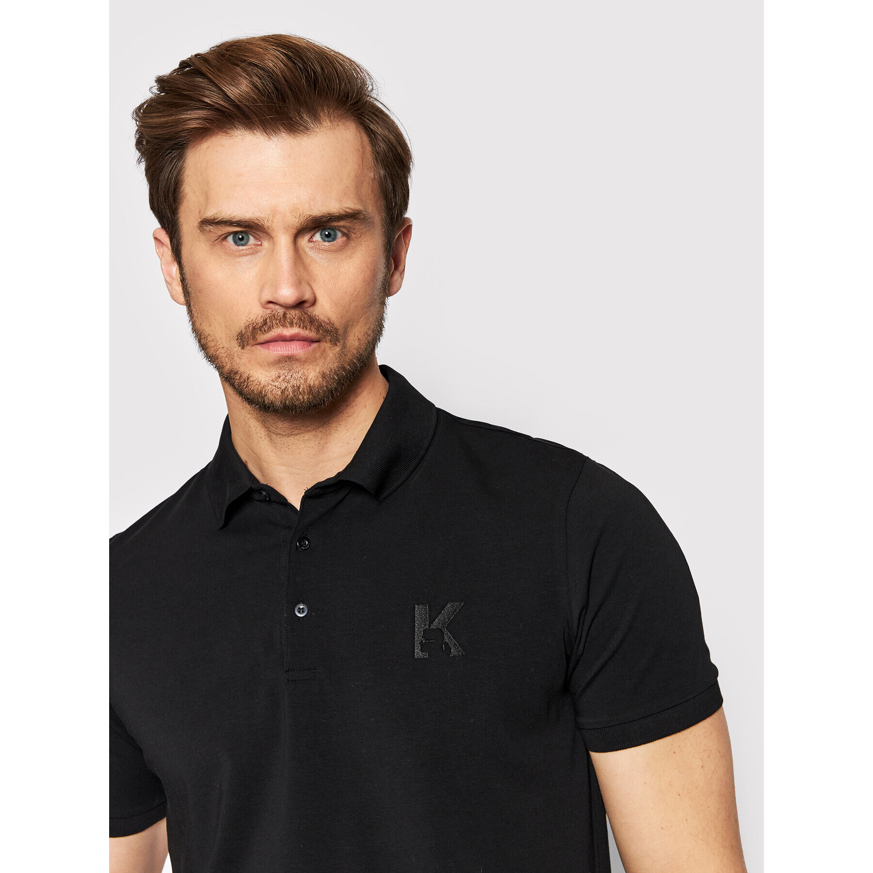 KARL LAGERFELD Polo majica 745890 Črna Regular Fit - Pepit.si