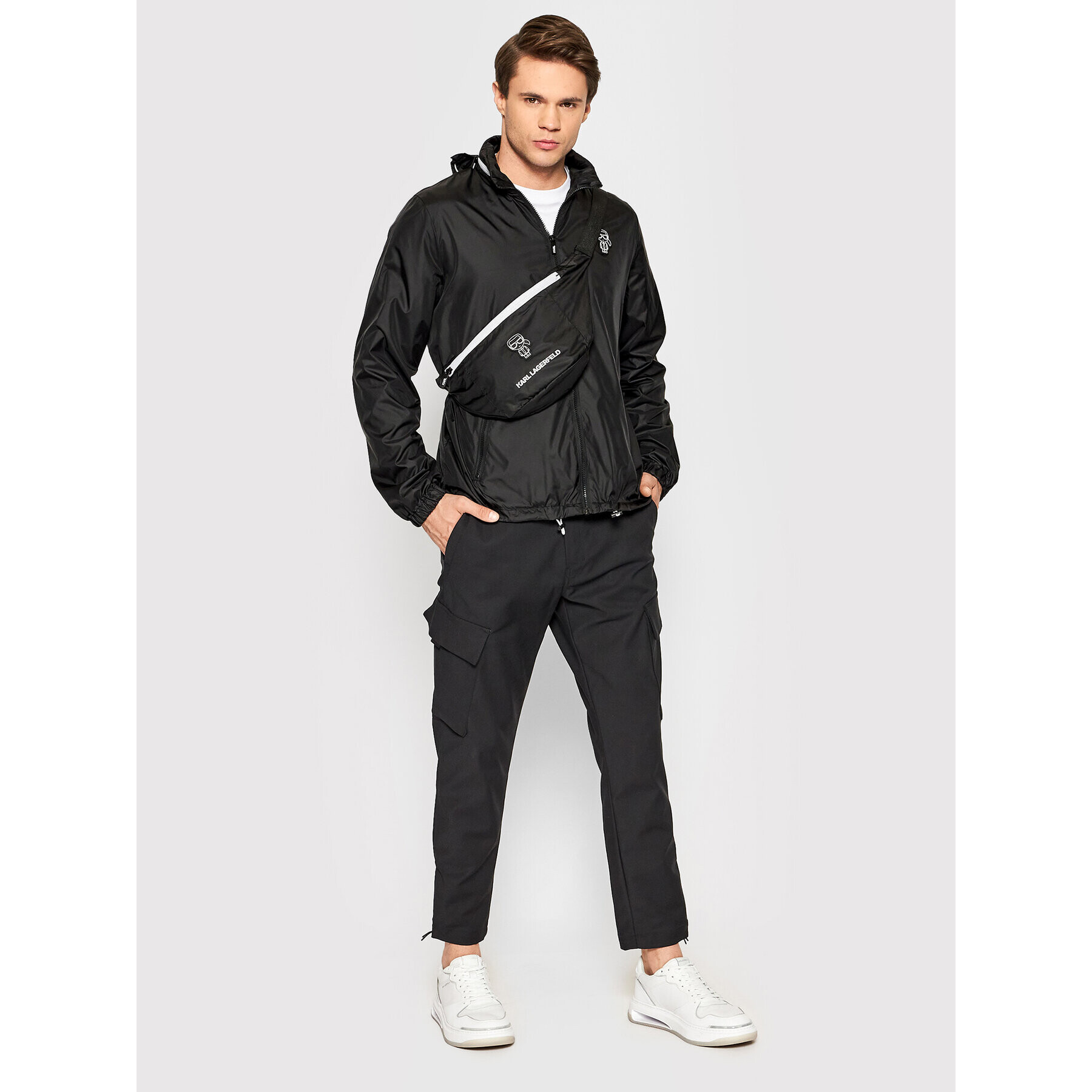 KARL LAGERFELD Prehodna jakna Blouson 505020 521595 Črna Regular Fit - Pepit.si