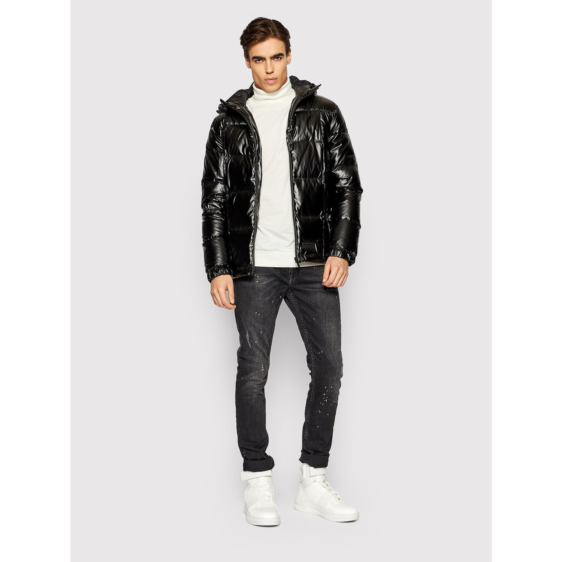 KARL LAGERFELD Puhovka 505005 512505 Črna Regular Fit - Pepit.si