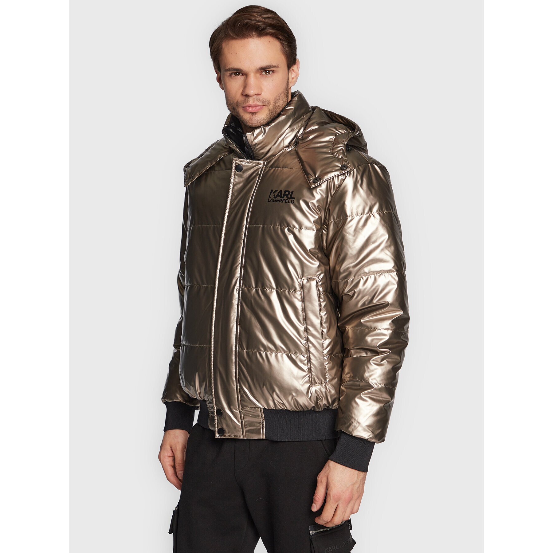 KARL LAGERFELD Puhovka Blouson 505003 524505 Zlata Regular Fit - Pepit.si