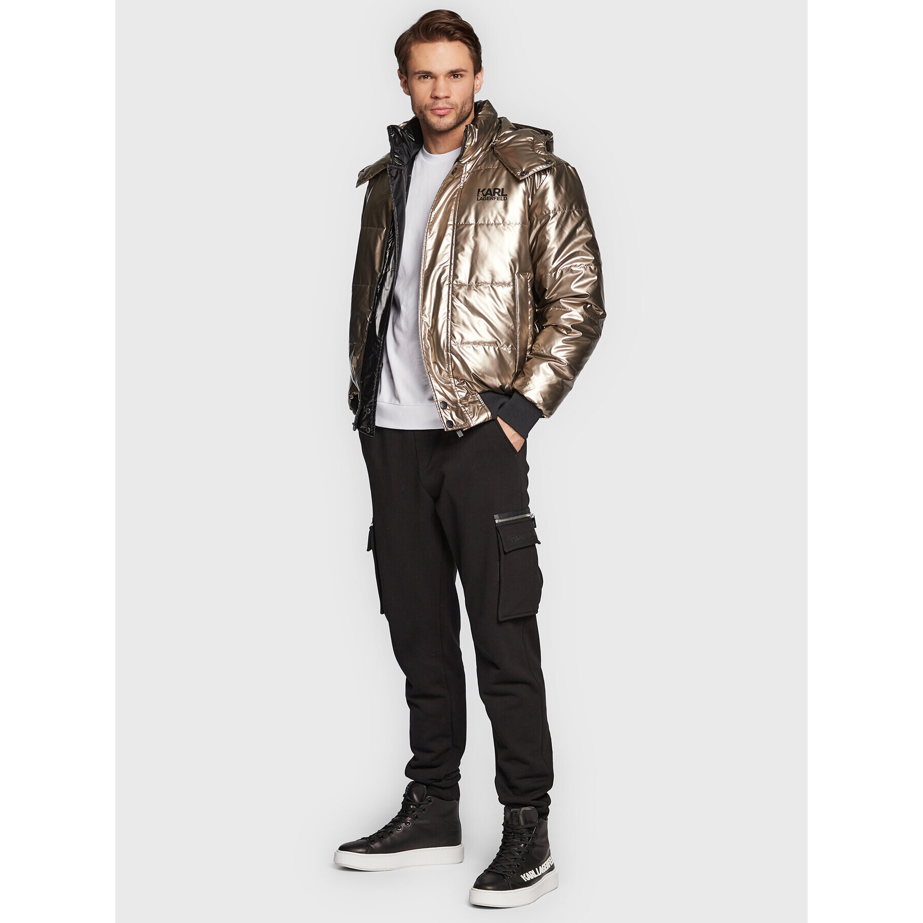 KARL LAGERFELD Puhovka Blouson 505003 524505 Zlata Regular Fit - Pepit.si