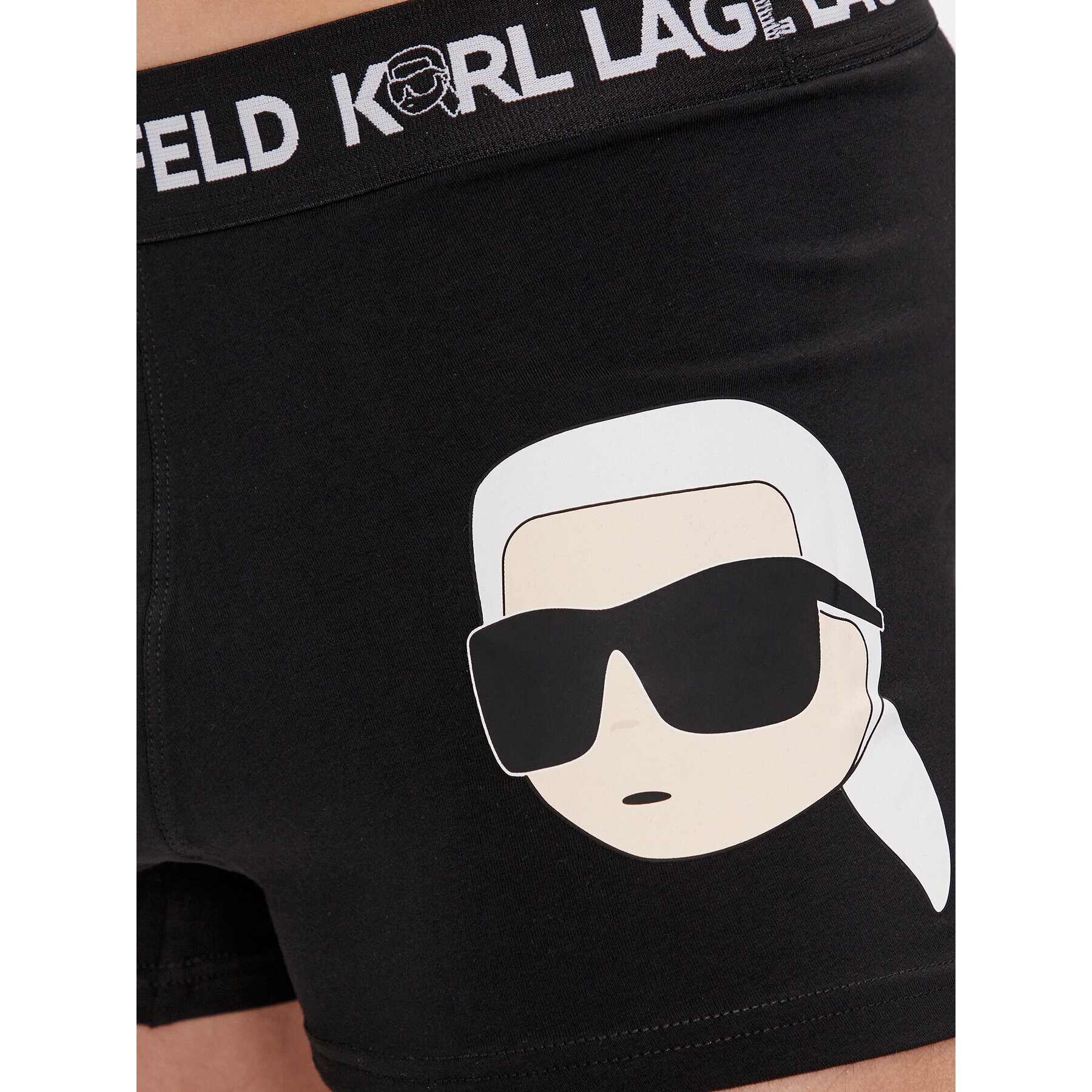 KARL LAGERFELD Set 3 parov boksaric Ikonik 2.0 Trunk Set (Pack 3) 236M2100 Črna - Pepit.si