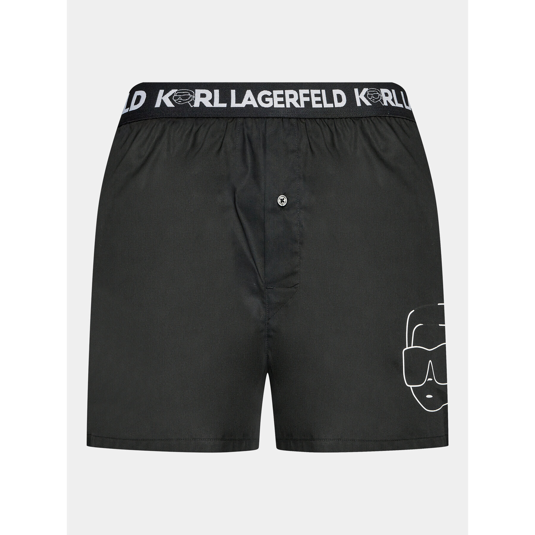 KARL LAGERFELD Set 3 parov boksaric Ikonik 2.0 Woven Boxer (X3) 235M2115 Črna - Pepit.si