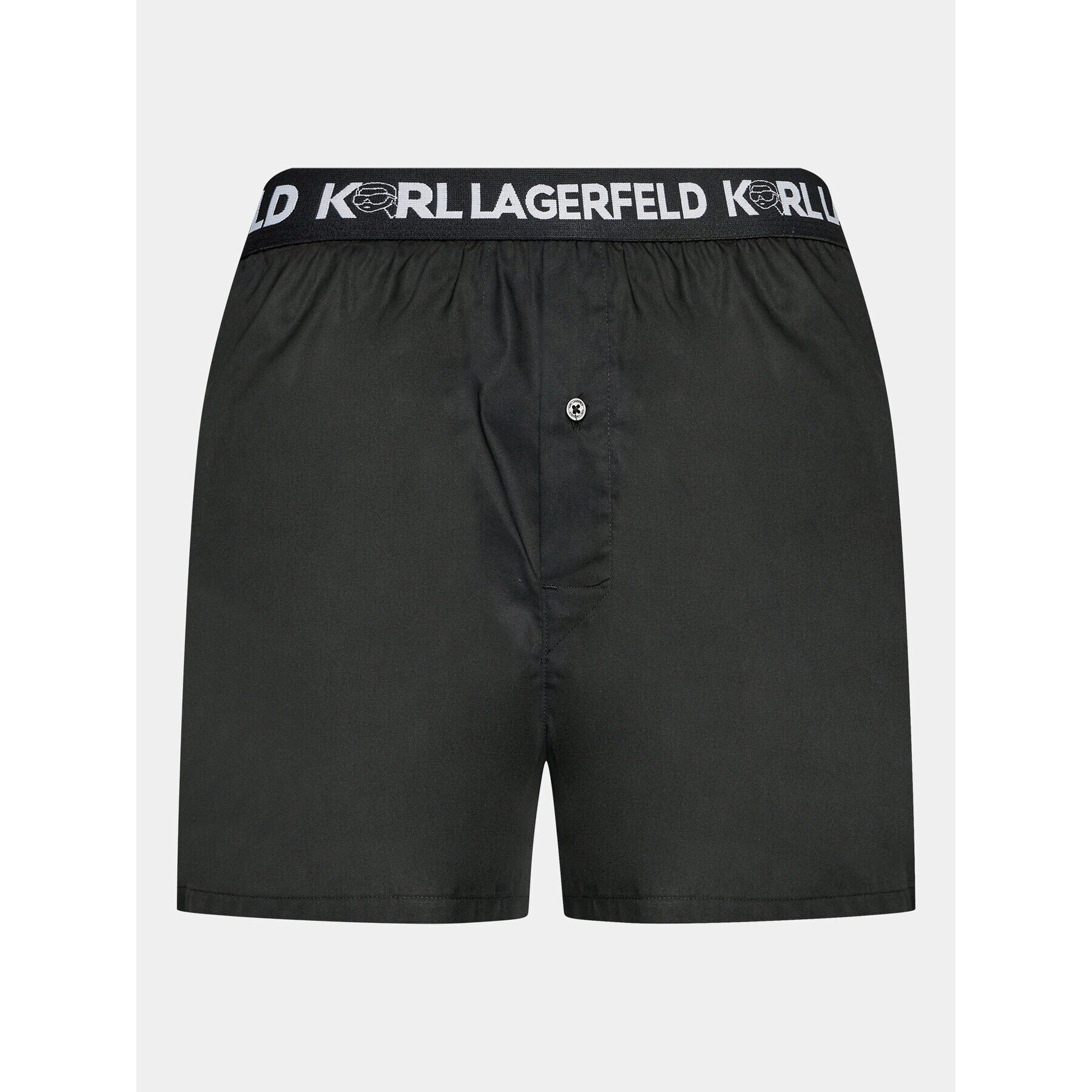 KARL LAGERFELD Set 3 parov boksaric Ikonik 2.0 Woven Boxer (X3) 235M2115 Črna - Pepit.si