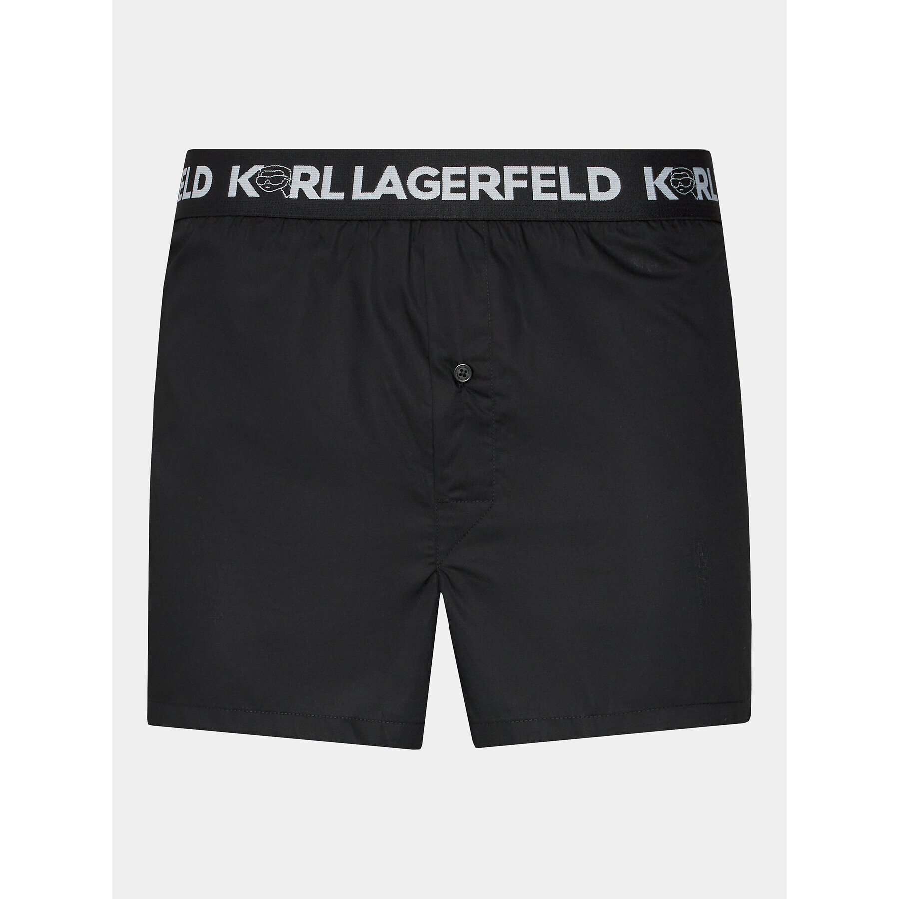 KARL LAGERFELD Set 3 parov boksaric Ikonik 2.0 Woven Boxer (X3) 236M2102 Črna - Pepit.si