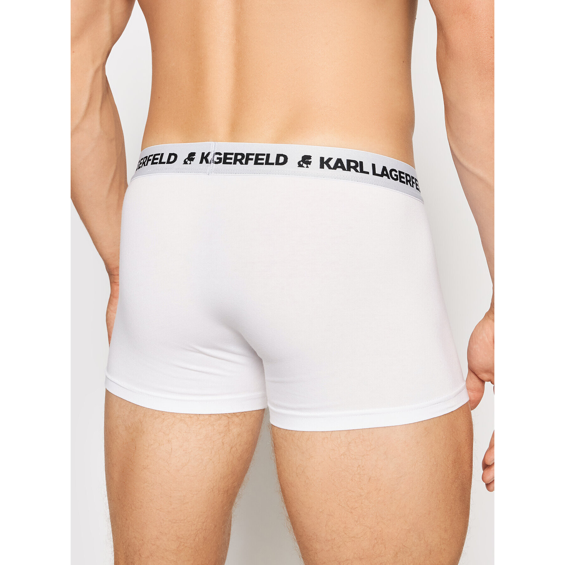 KARL LAGERFELD Set 3 parov boksaric Logo Trunks 211M2102 Bela - Pepit.si