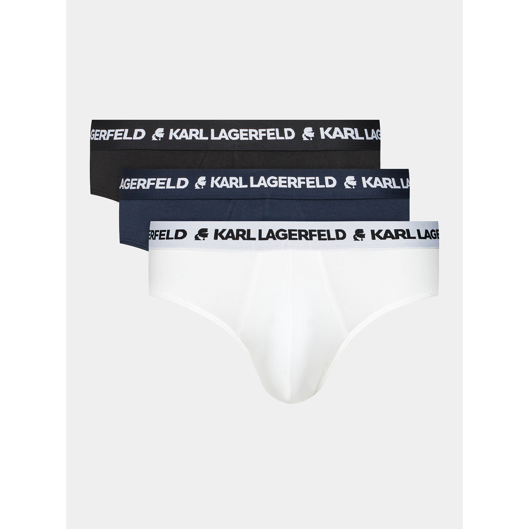 KARL LAGERFELD Set 3 sponjic Logo Briefs Set ( Pack Of 3) 211M2103 Črna - Pepit.si