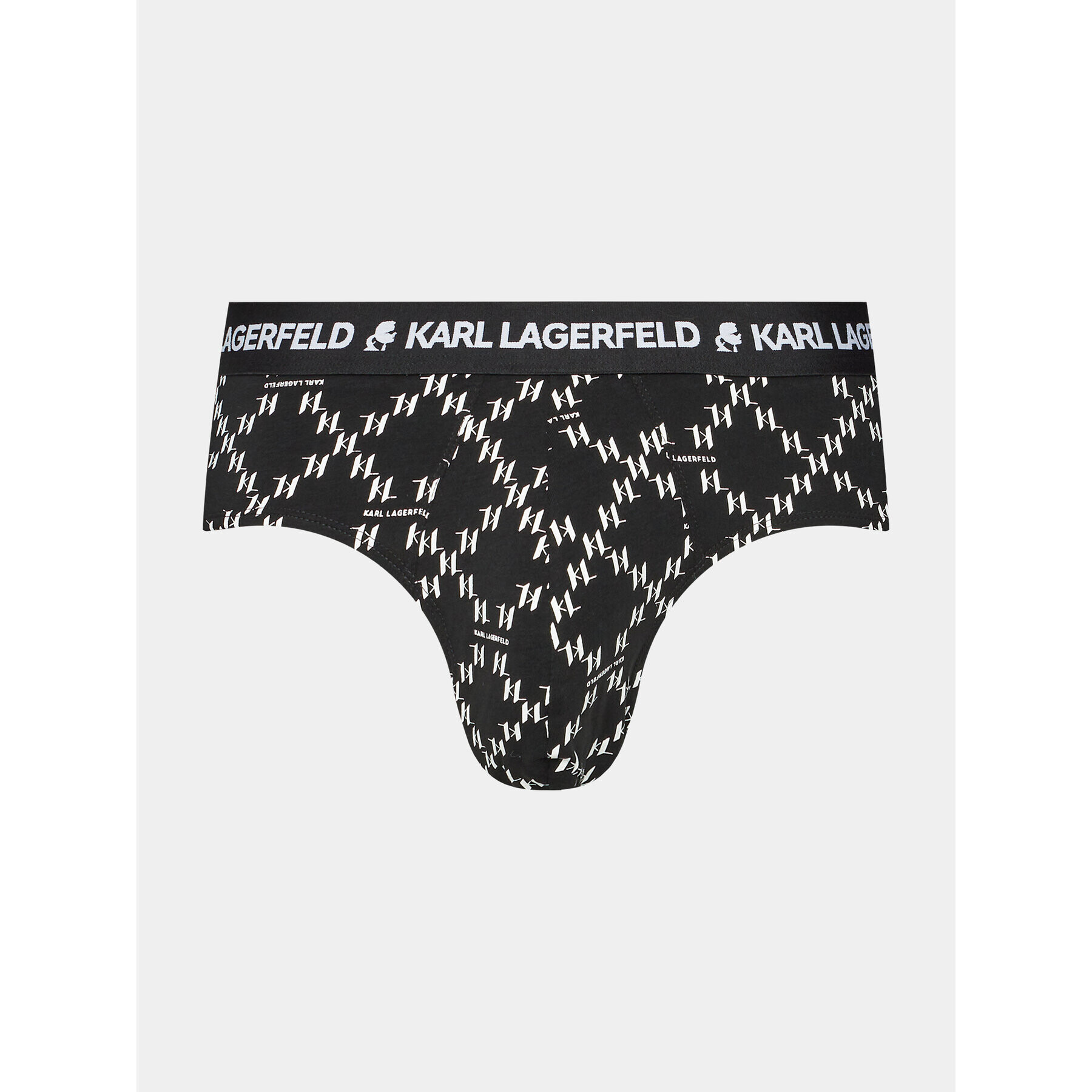 KARL LAGERFELD Set 3 sponjic Logo Monogram Brief Set(3Pack) 225M2102 Črna - Pepit.si