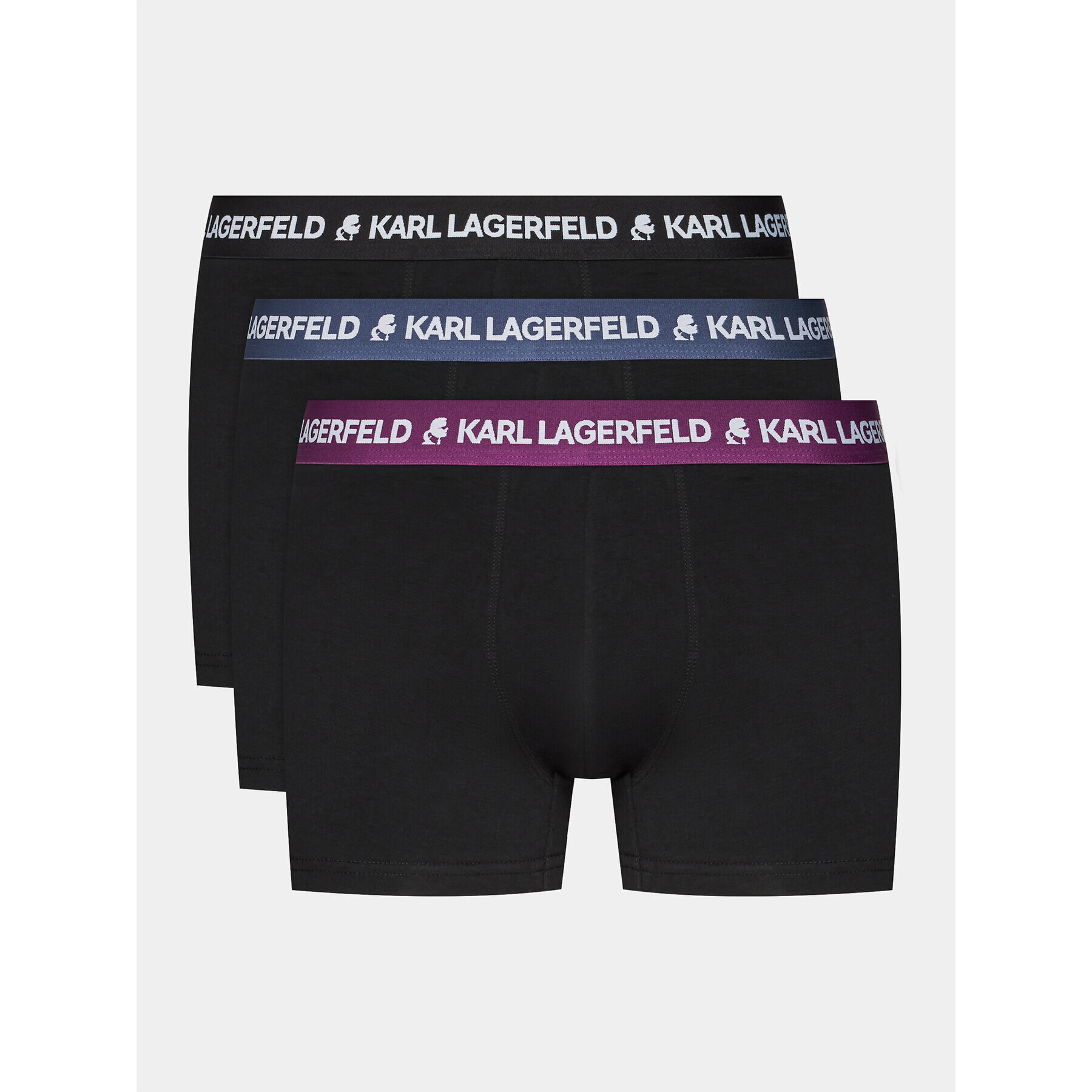 KARL LAGERFELD Set 3 sponjic Logo Trunk Multiband (X3) 235M2109 Črna - Pepit.si