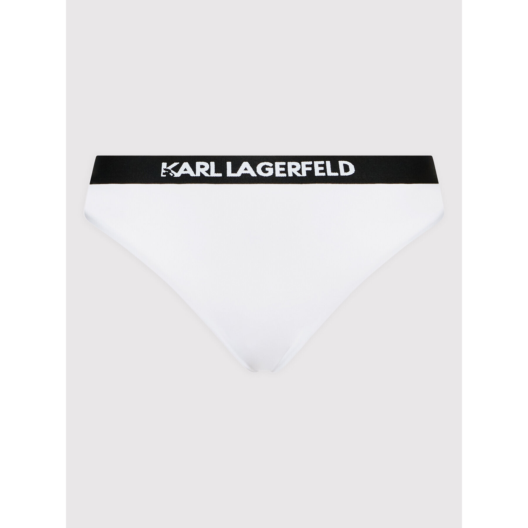 KARL LAGERFELD Spodnji del bikini Sport KL22WBT08 Bela - Pepit.si