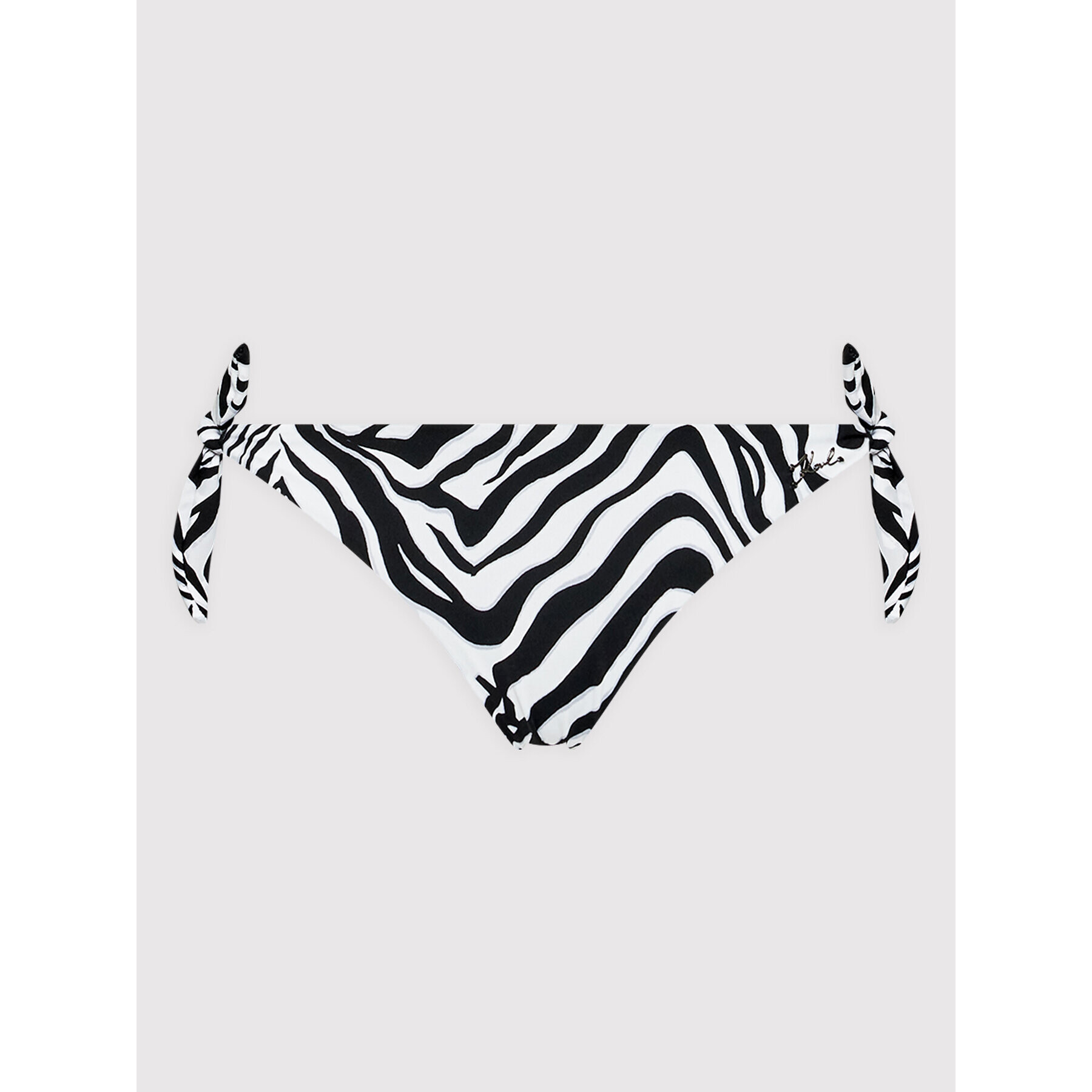 KARL LAGERFELD Spodnji del bikini Zebra KL22WBT23 Črna - Pepit.si