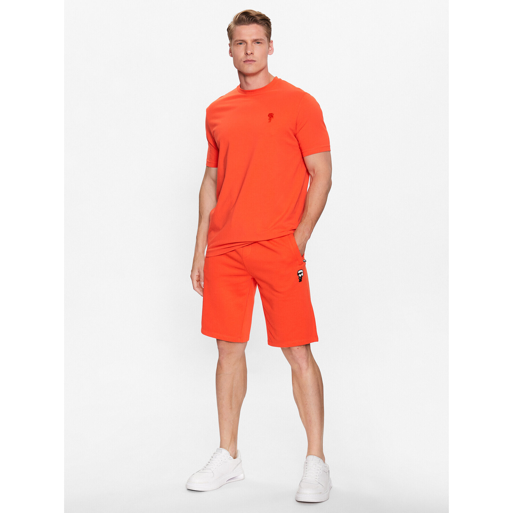 KARL LAGERFELD Športne kratke hlače 705046 532900 Oranžna Regular Fit - Pepit.si