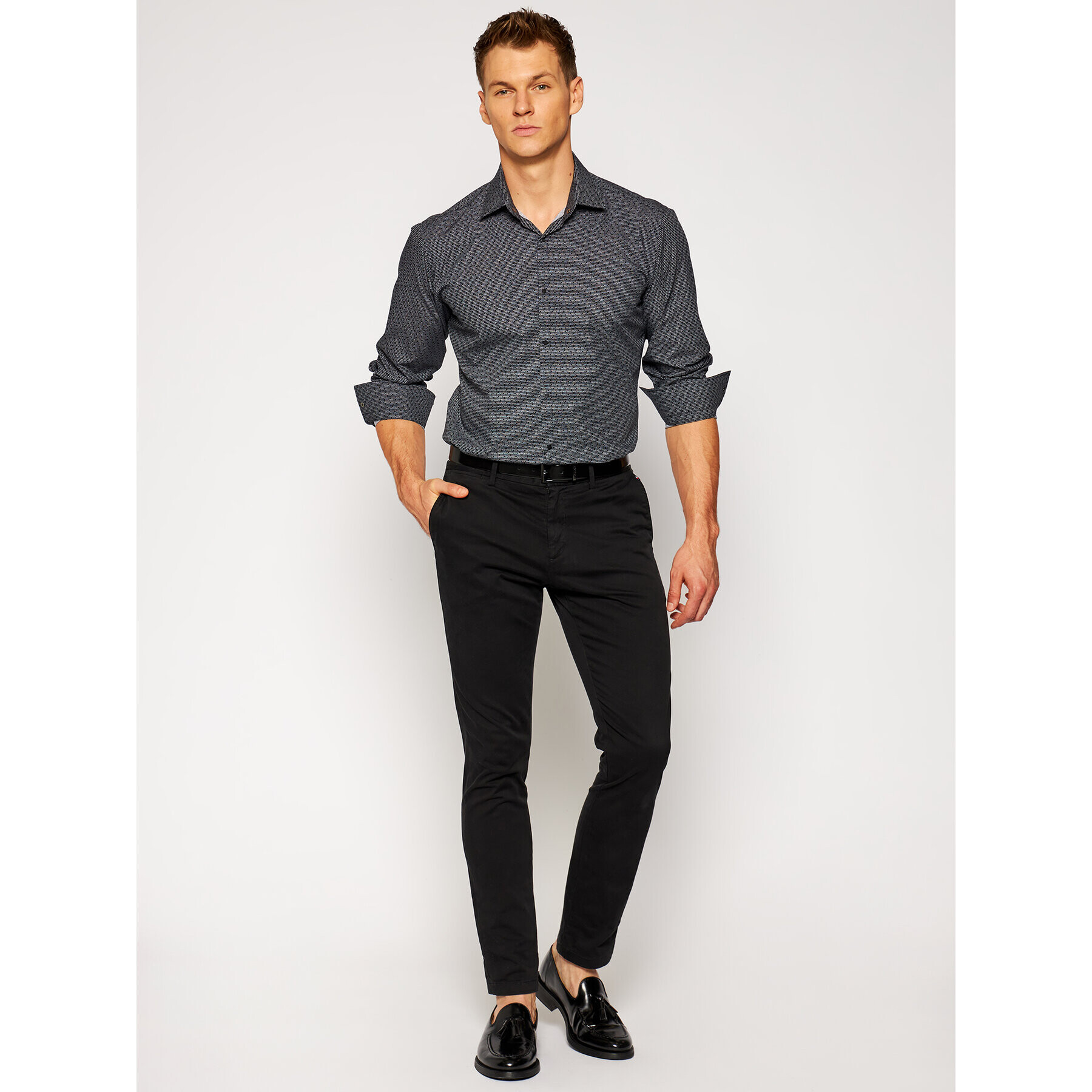 KARL LAGERFELD Srajca 605003 502687 Črna Slim Fit - Pepit.si