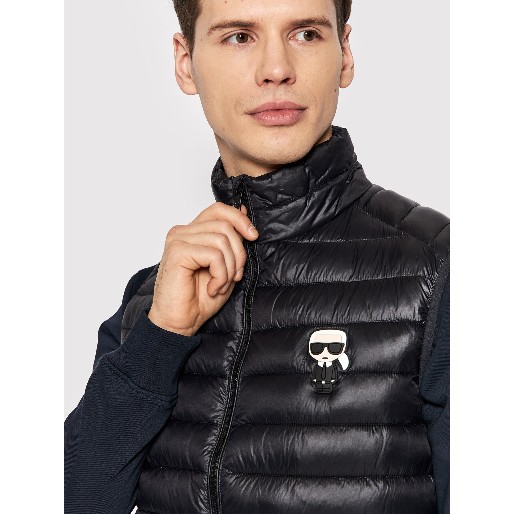 KARL LAGERFELD Telovnik Vest 505023 521590 Črna Regular Fit - Pepit.si