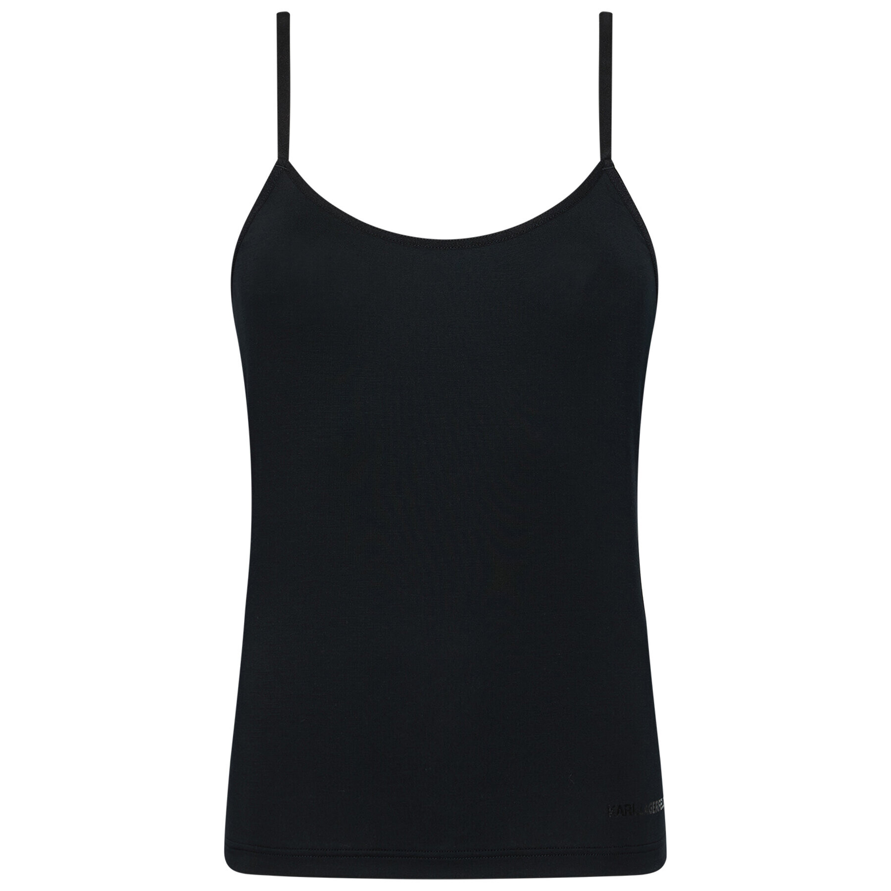 KARL LAGERFELD Top Logo Singlet 211W2108 Črna Slim Fit - Pepit.si