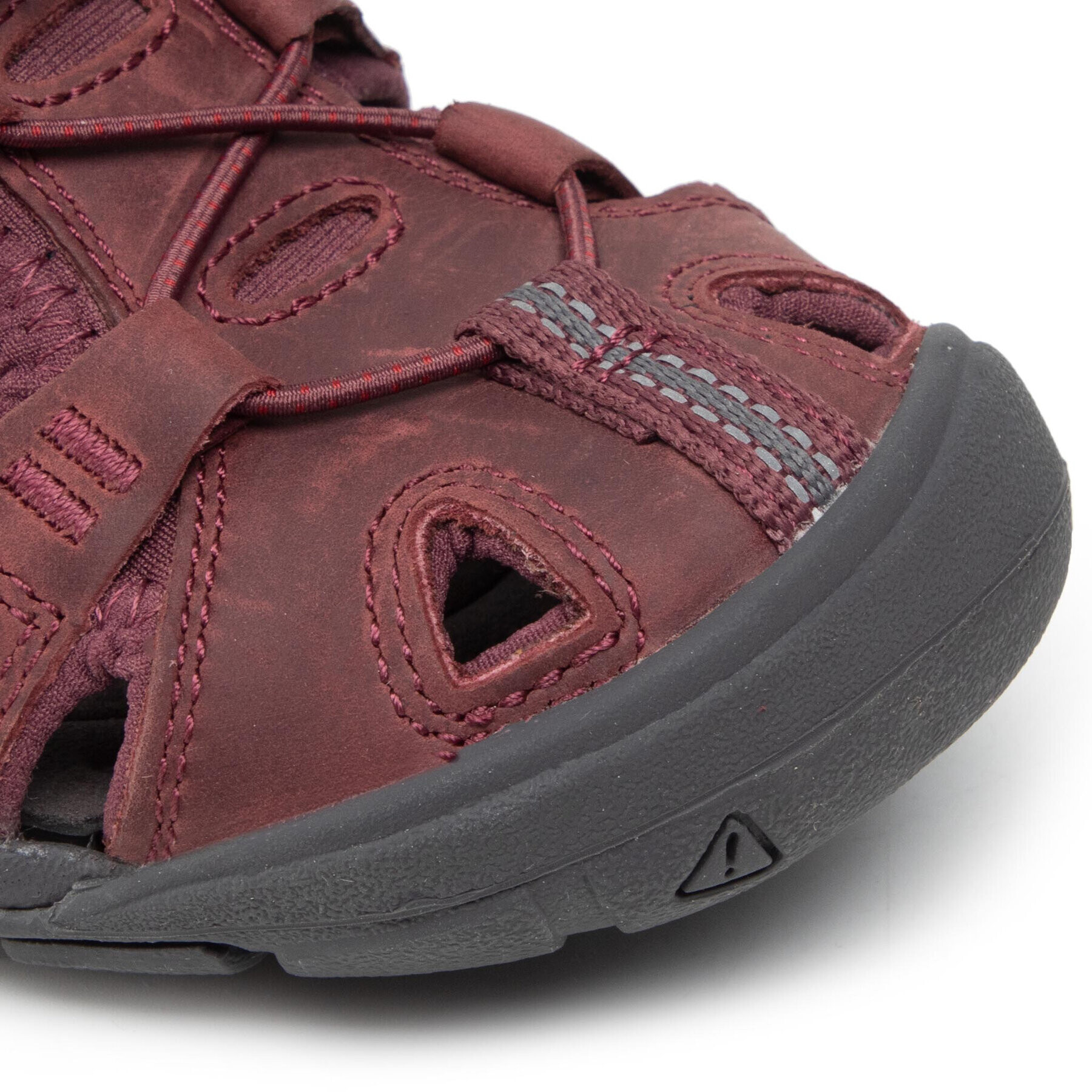 Keen Sandali Clearwater Cnx Lleather 1025088 Bordo rdeča - Pepit.si