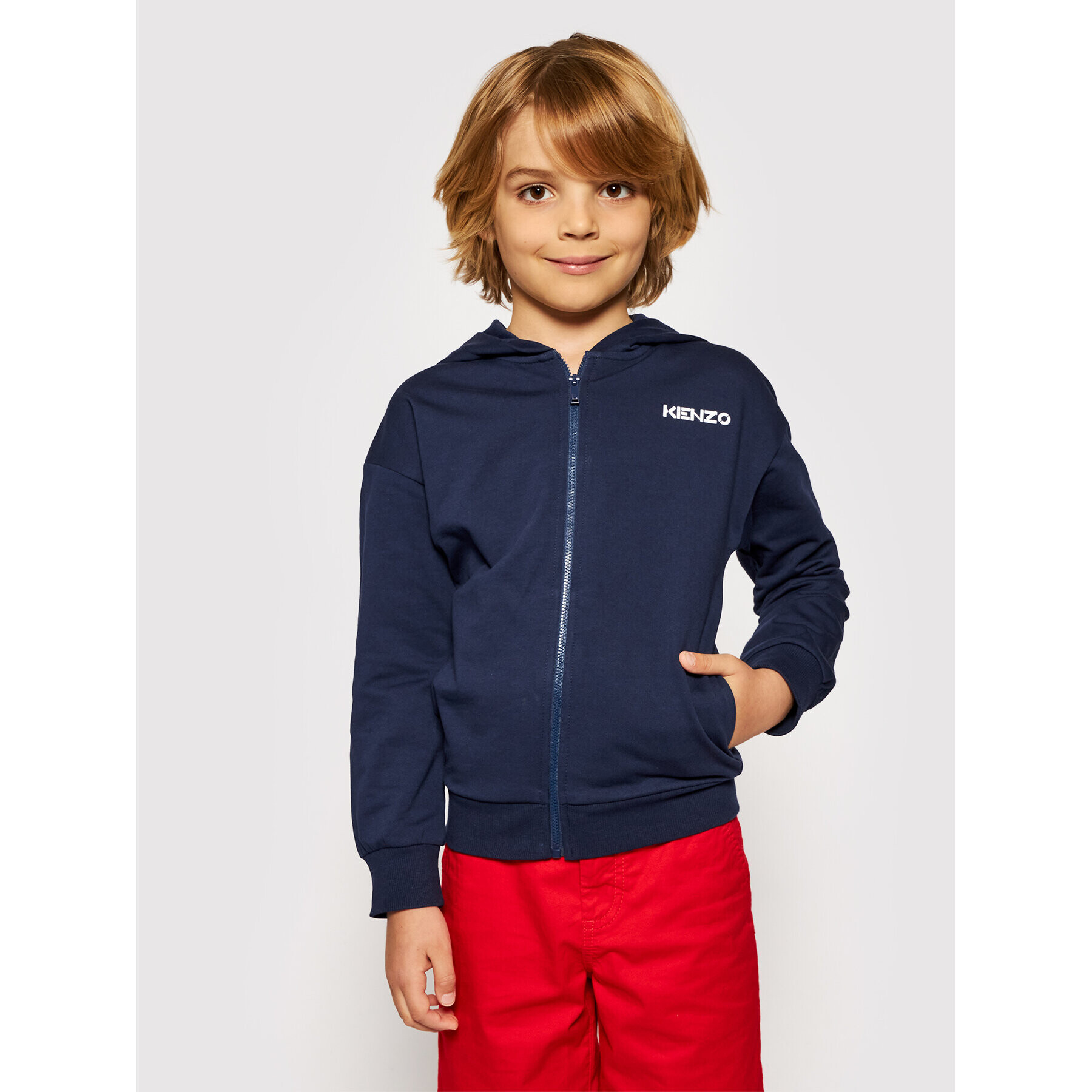 Kenzo Kids Jopa K15051 S Mornarsko modra Regular Fit - Pepit.si