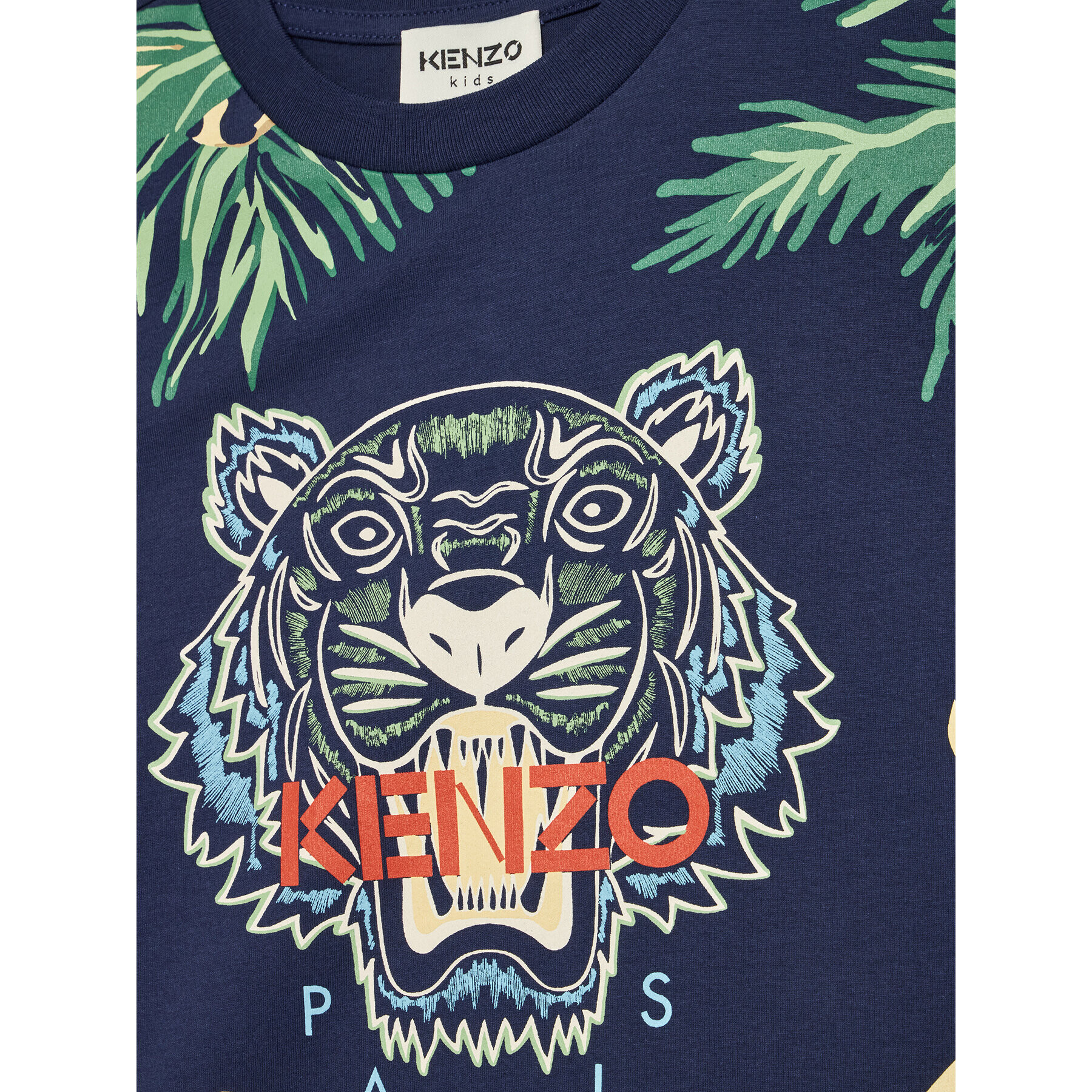 Kenzo Kids Majica K25642 M Mornarsko modra Regular Fit - Pepit.si