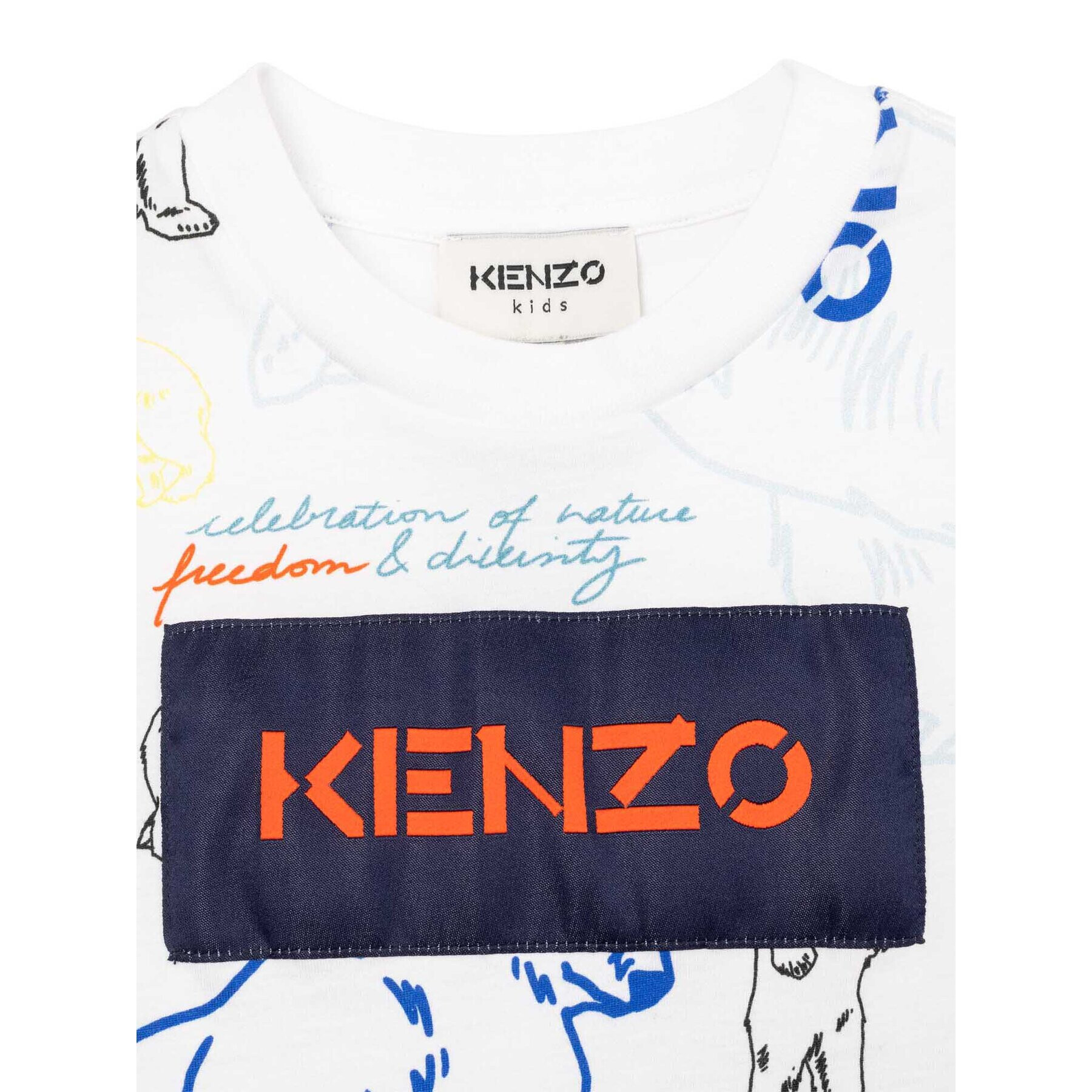 Kenzo Kids Majica K25660 D Bela Regular Fit - Pepit.si