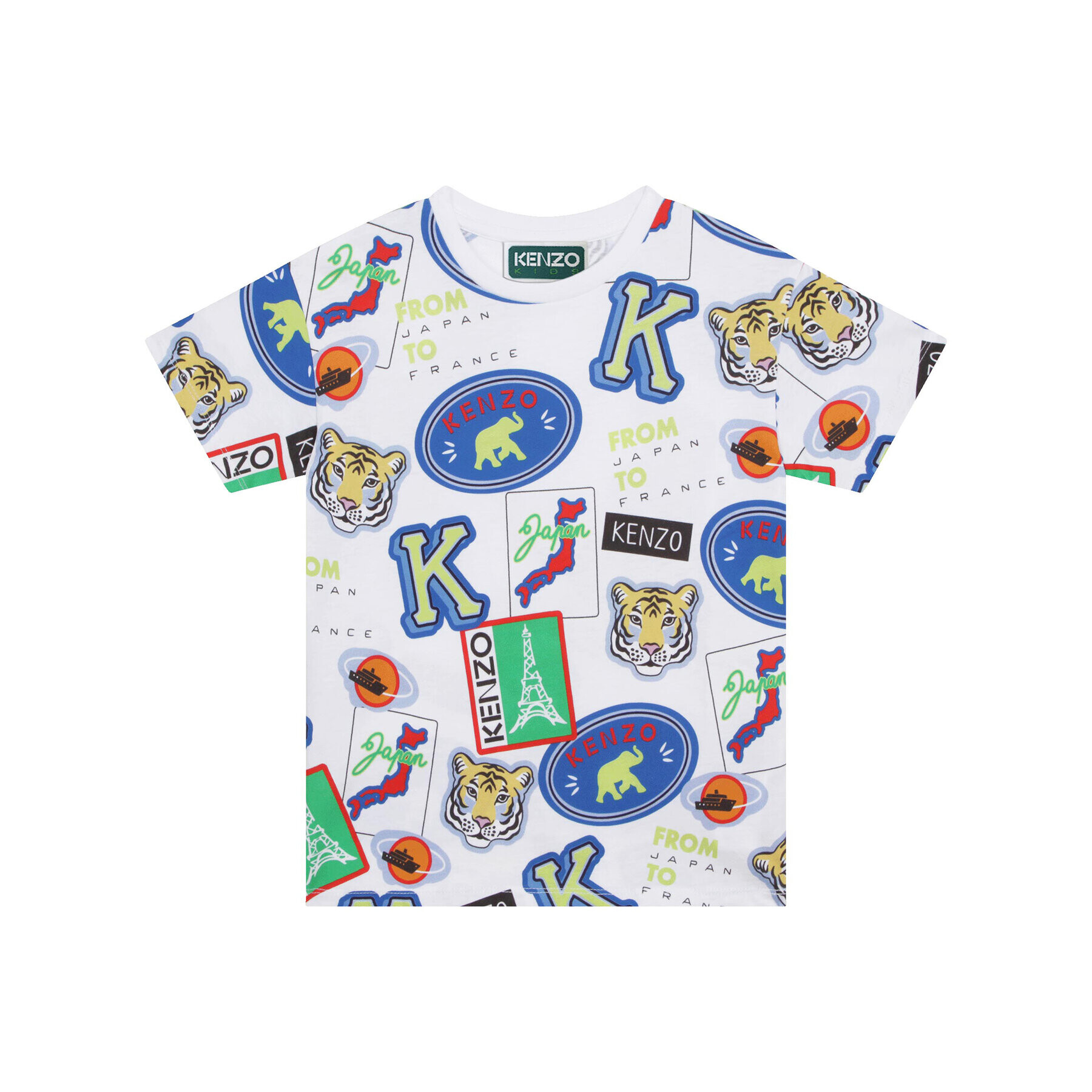 Kenzo Kids Majica K25784 M Bela Regular Fit - Pepit.si