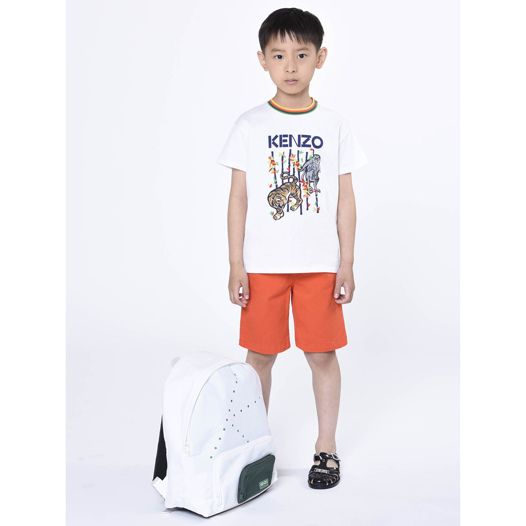 Kenzo Kids Majica K25791 S Bela Regular Fit - Pepit.si