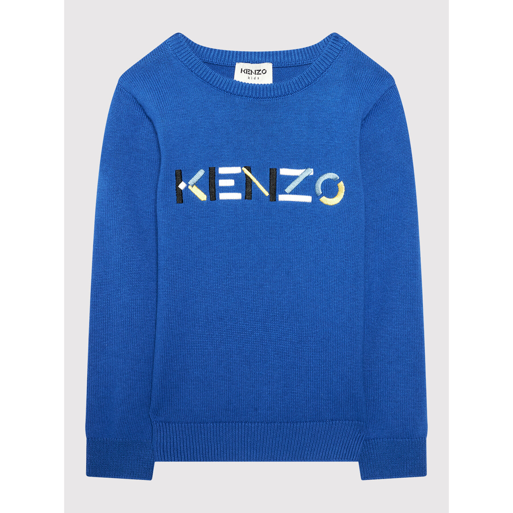 Kenzo Kids Pulover K25142 Mornarsko modra Regular Fit - Pepit.si