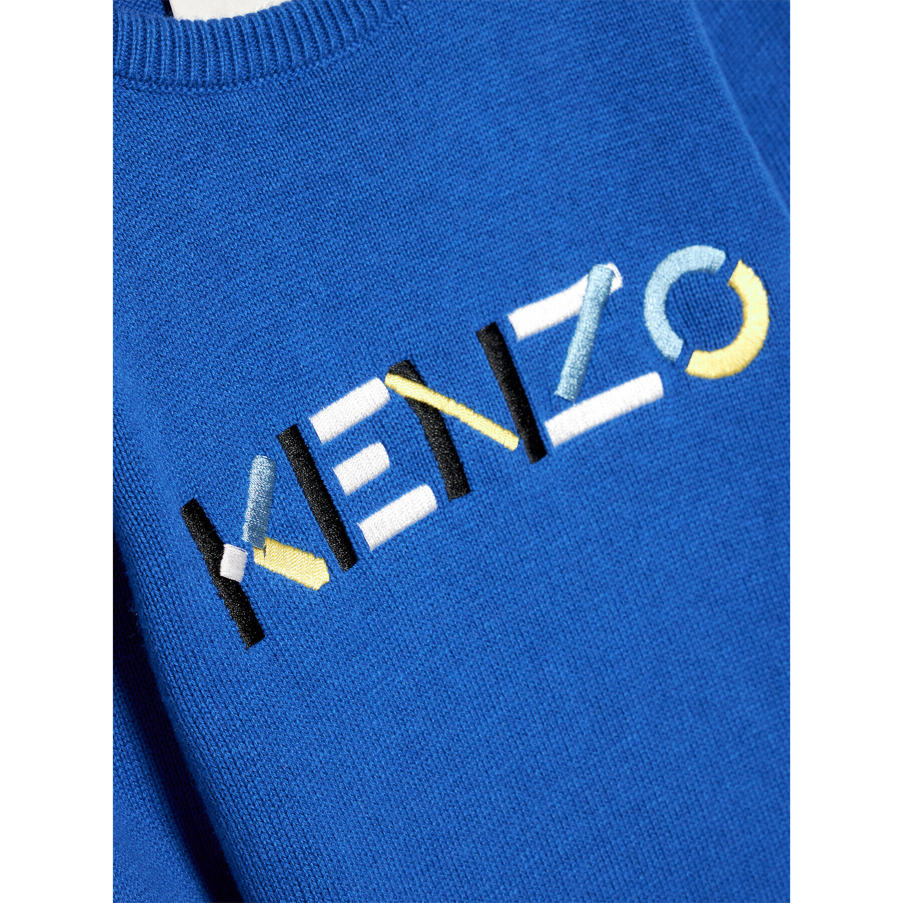 Kenzo Kids Pulover K25142 Mornarsko modra Regular Fit - Pepit.si