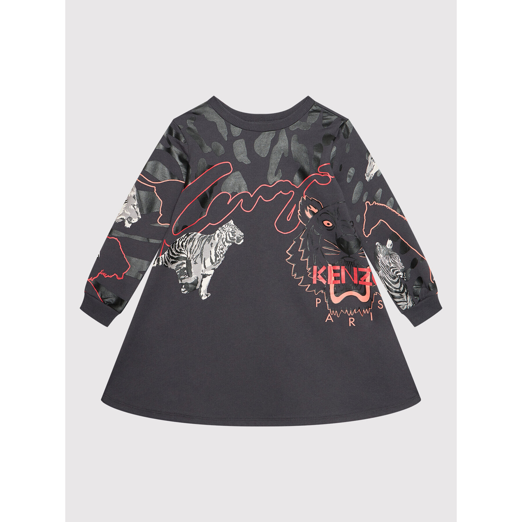 Kenzo Kids Vsakodnevna obleka K12056 Siva Regular Fit - Pepit.si