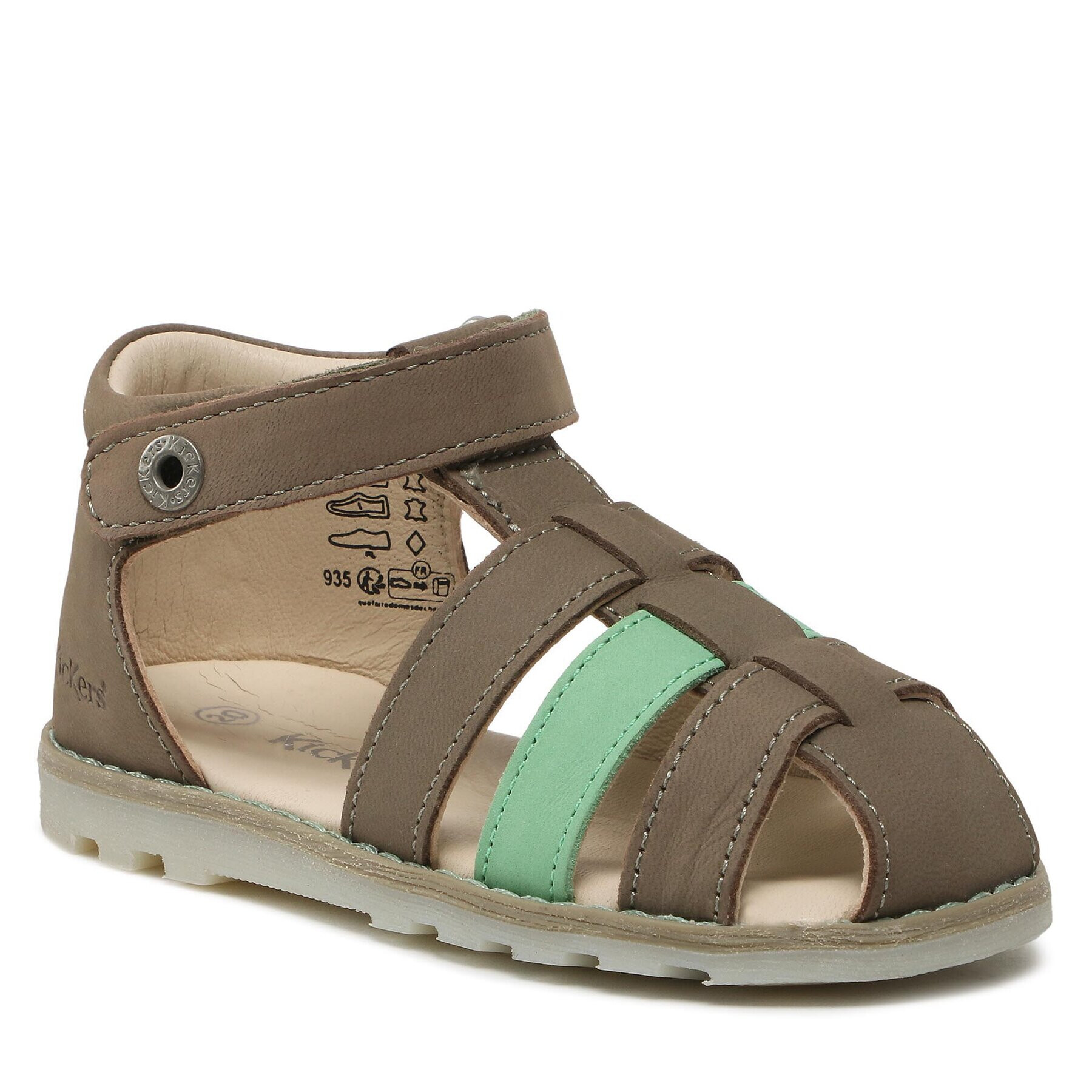 Kickers Sandali Nonopi 927620-10 M Khaki - Pepit.si