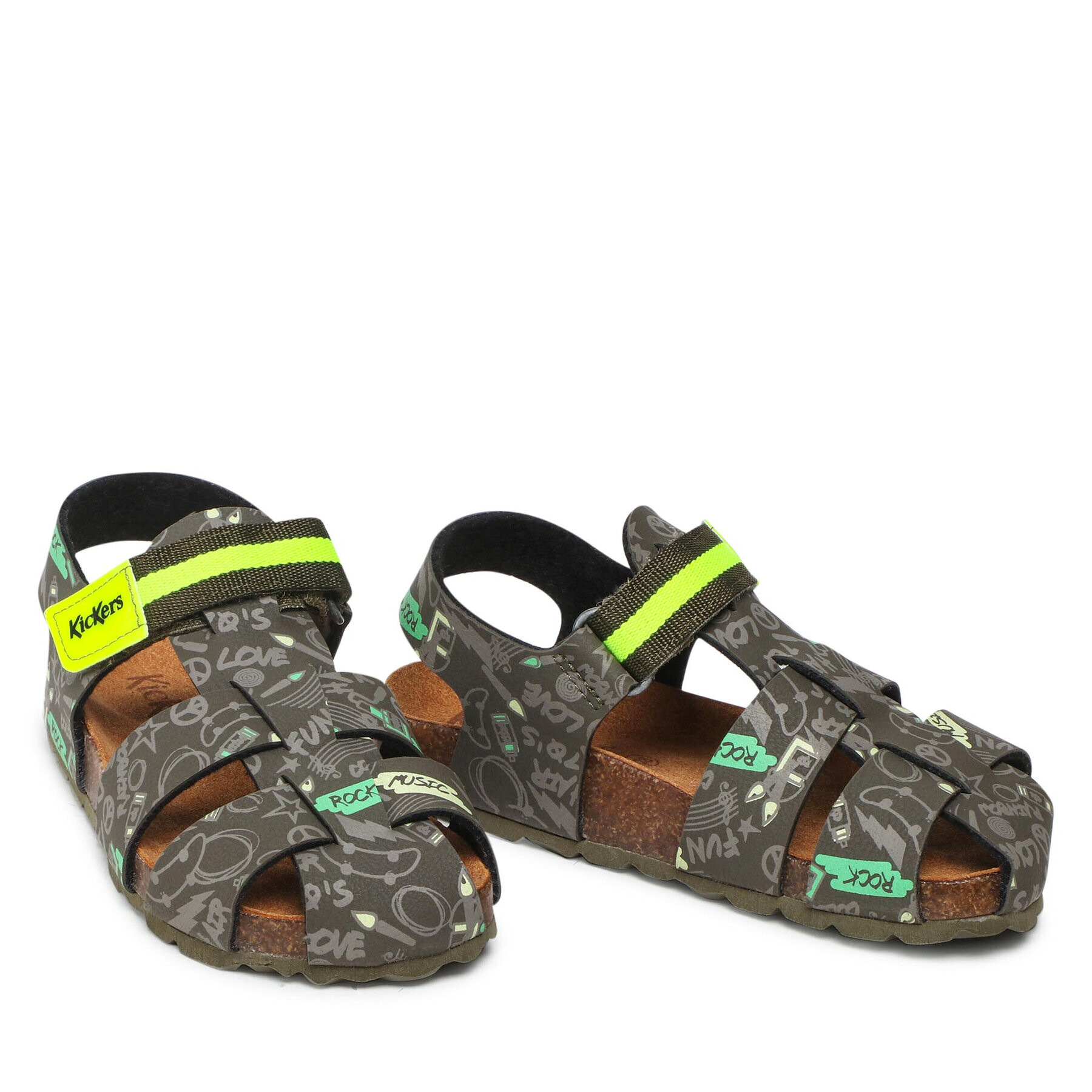 Kickers Sandali Sosummer 894900-30-201 S Zelena - Pepit.si