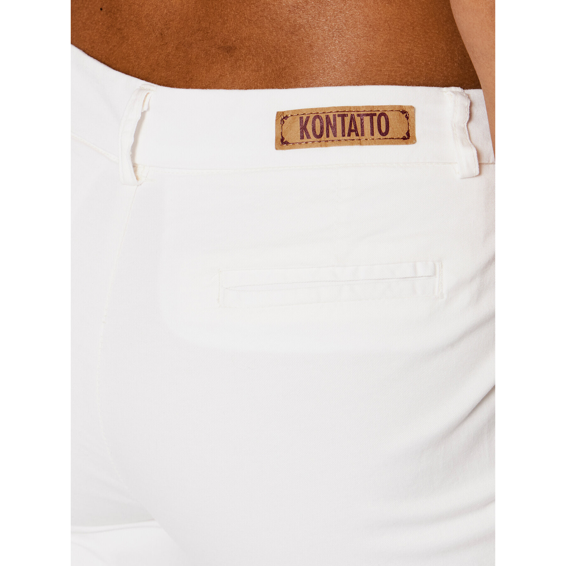 Kontatto Chino hlače TT5002 Bela Slim Fit - Pepit.si