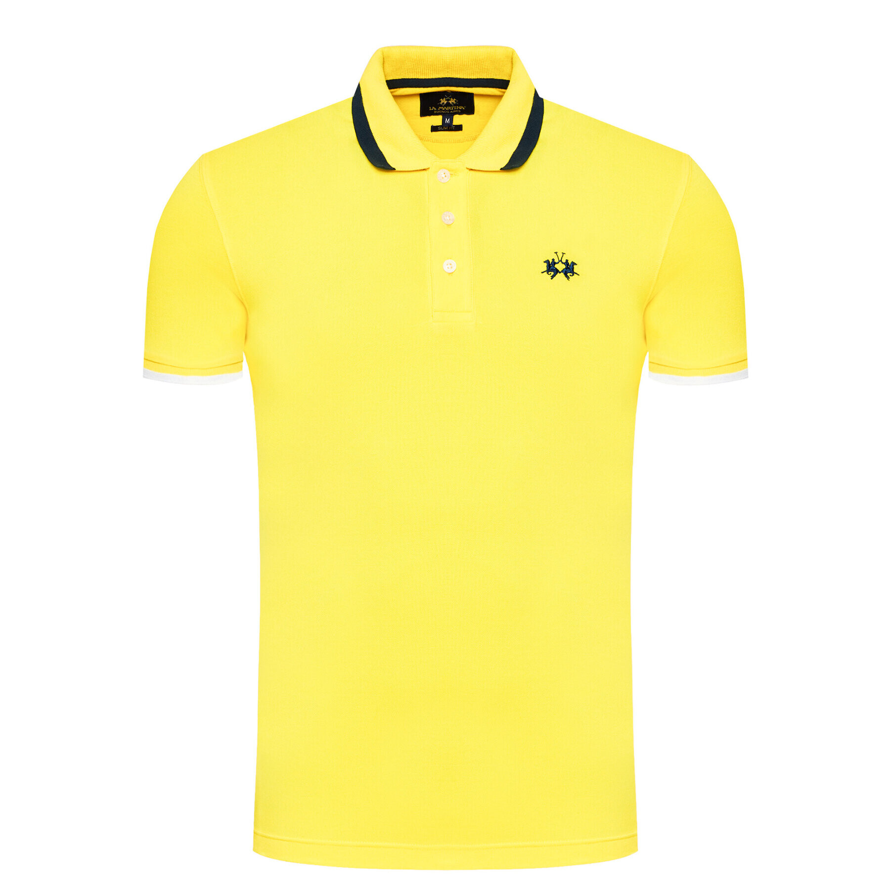 La Martina Polo majica RMP006 PK001 Rumena Slim Fit - Pepit.si